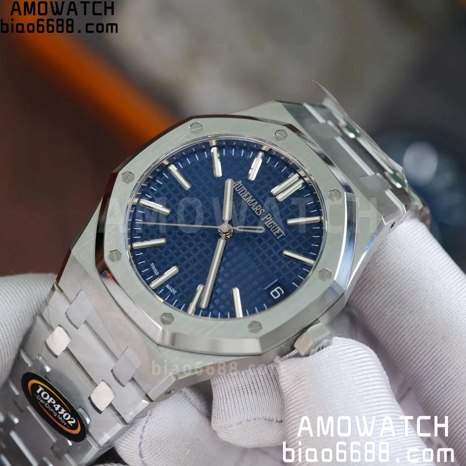 Custom Made AP Royal Oak 15510 SS TOP Factory (SW Factory Blue Dial、 DEEP Crystal) 76 b8b64eb68bb7c87 AMO Watch