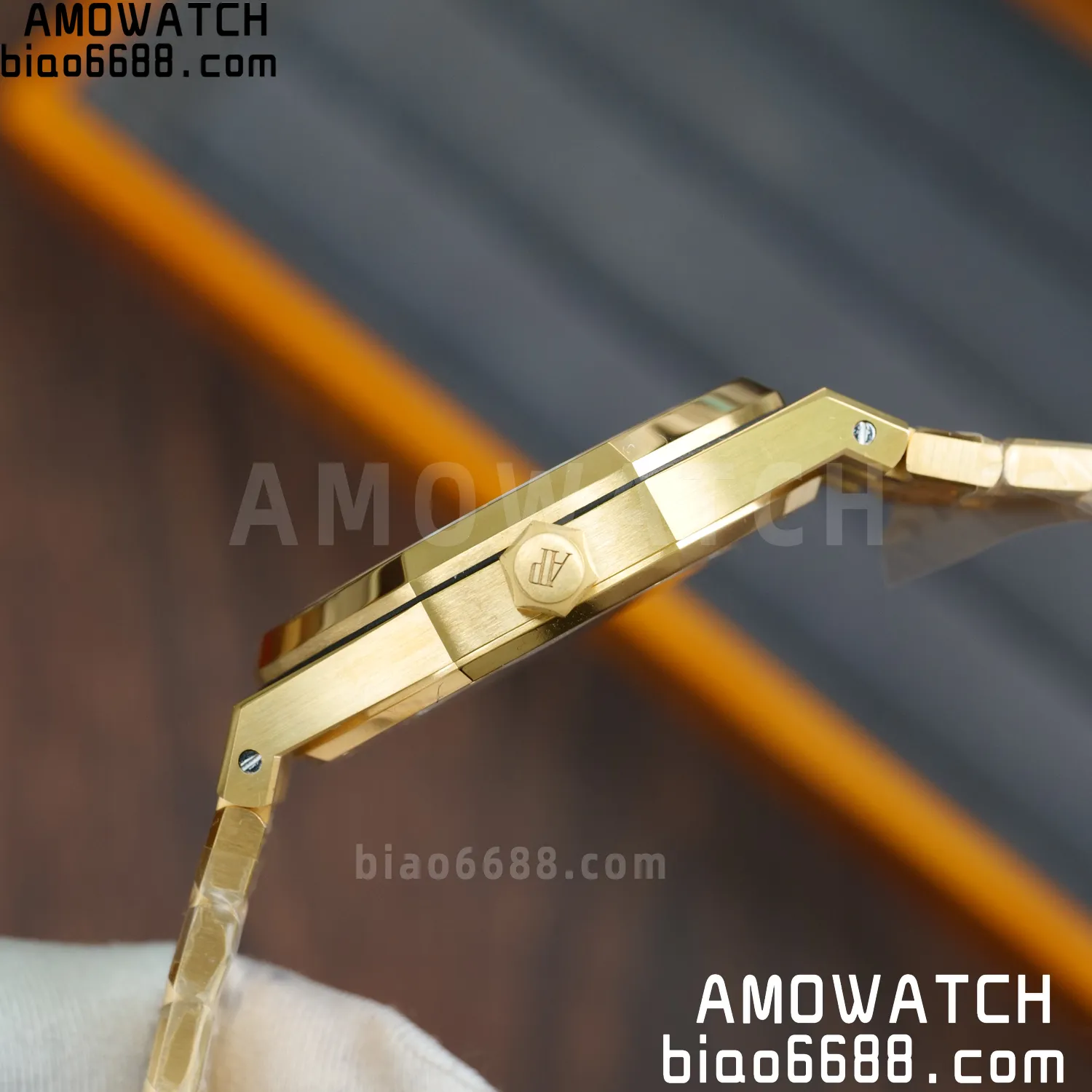 Custom Made AP Royal Oak 41mm Skeleton 15407 YG 18K Real Yellow Gold Plating 72 b9aa1ad49a4fb51 阿默表行AmoWatch