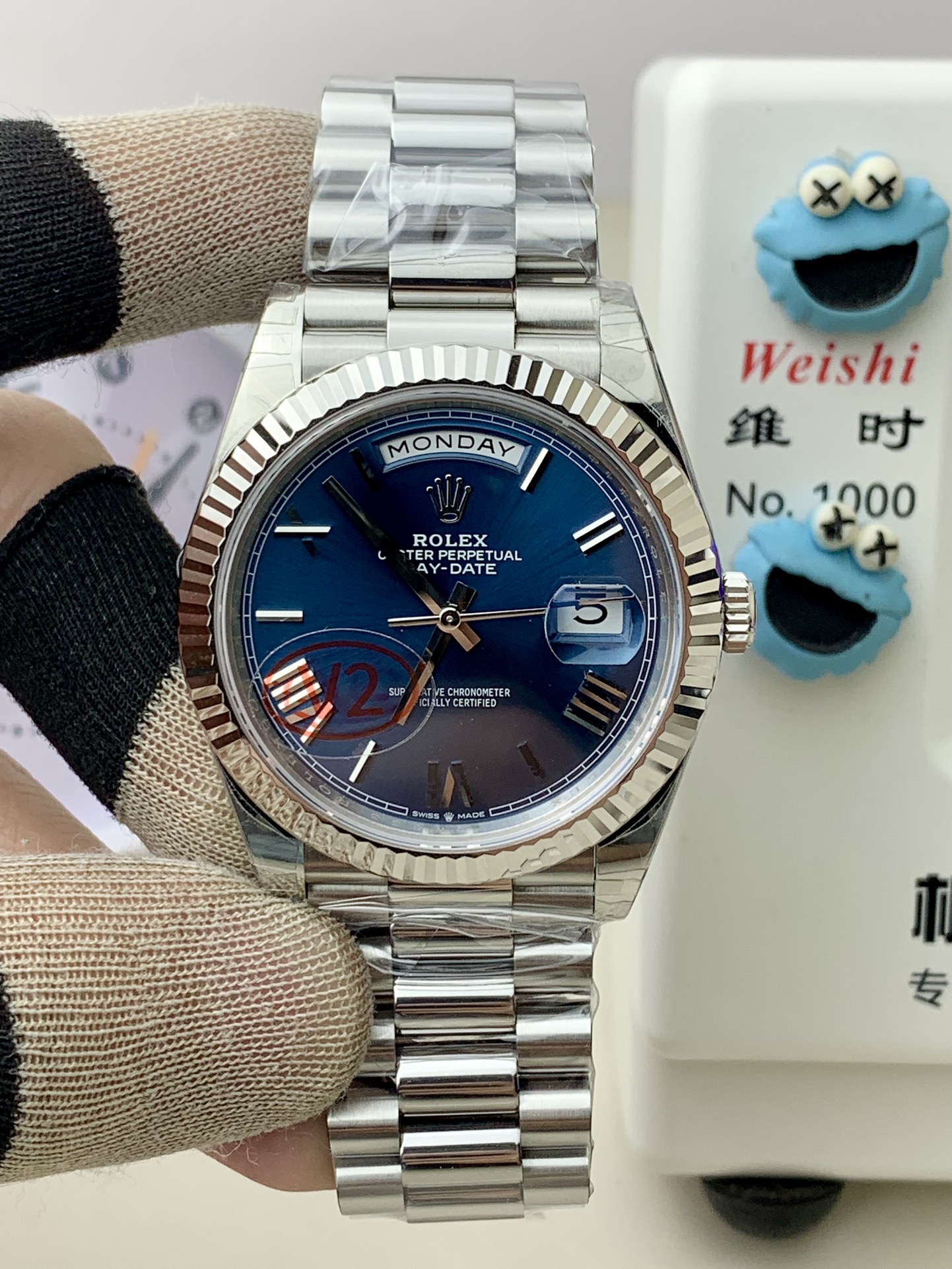 Rolex DayDate 40 228239 VSF 1:1 Best Edition Blue Roman Dial on President Bracelet VS3255 V2 18 b9bdc46aaff89ac AMO Watch