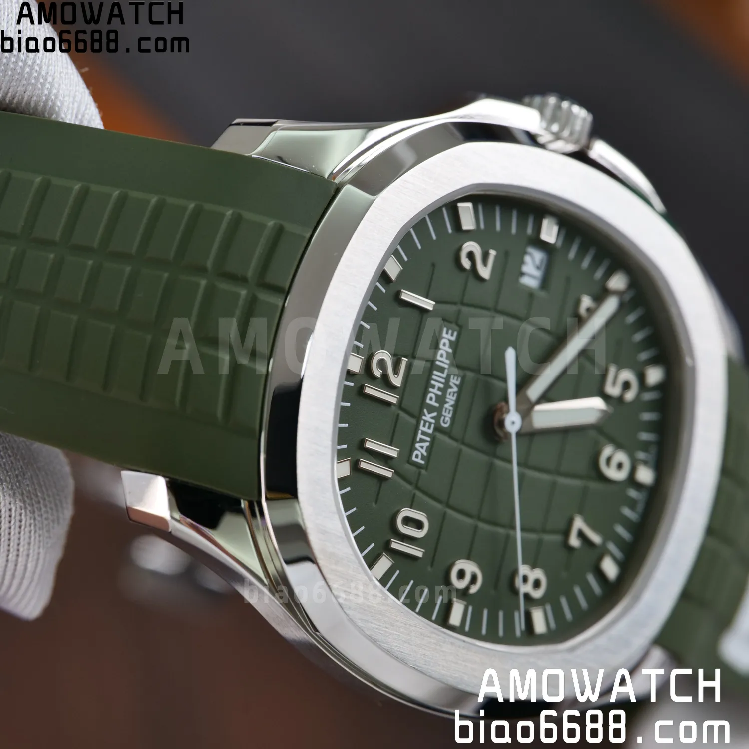 Custom Made PP Aquanaut 5168G 42mm Green Dial on Green Rubber Strap(Weighted) 79 b9ce22d75158069 阿默表行AmoWatch