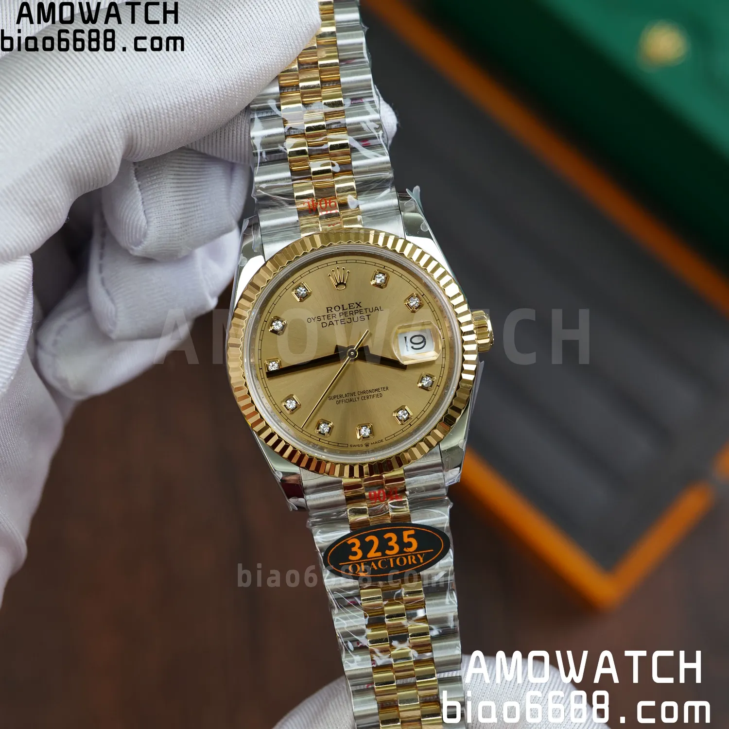 Rolex DateJust 36mm 126233 SS/YG QF 1:1 Best Edition 904L Steel YG Diamonds Dial on Jubilee Bracelet DD3235(Gain Weight) 64 bb36c86336fa598 AMO Watch