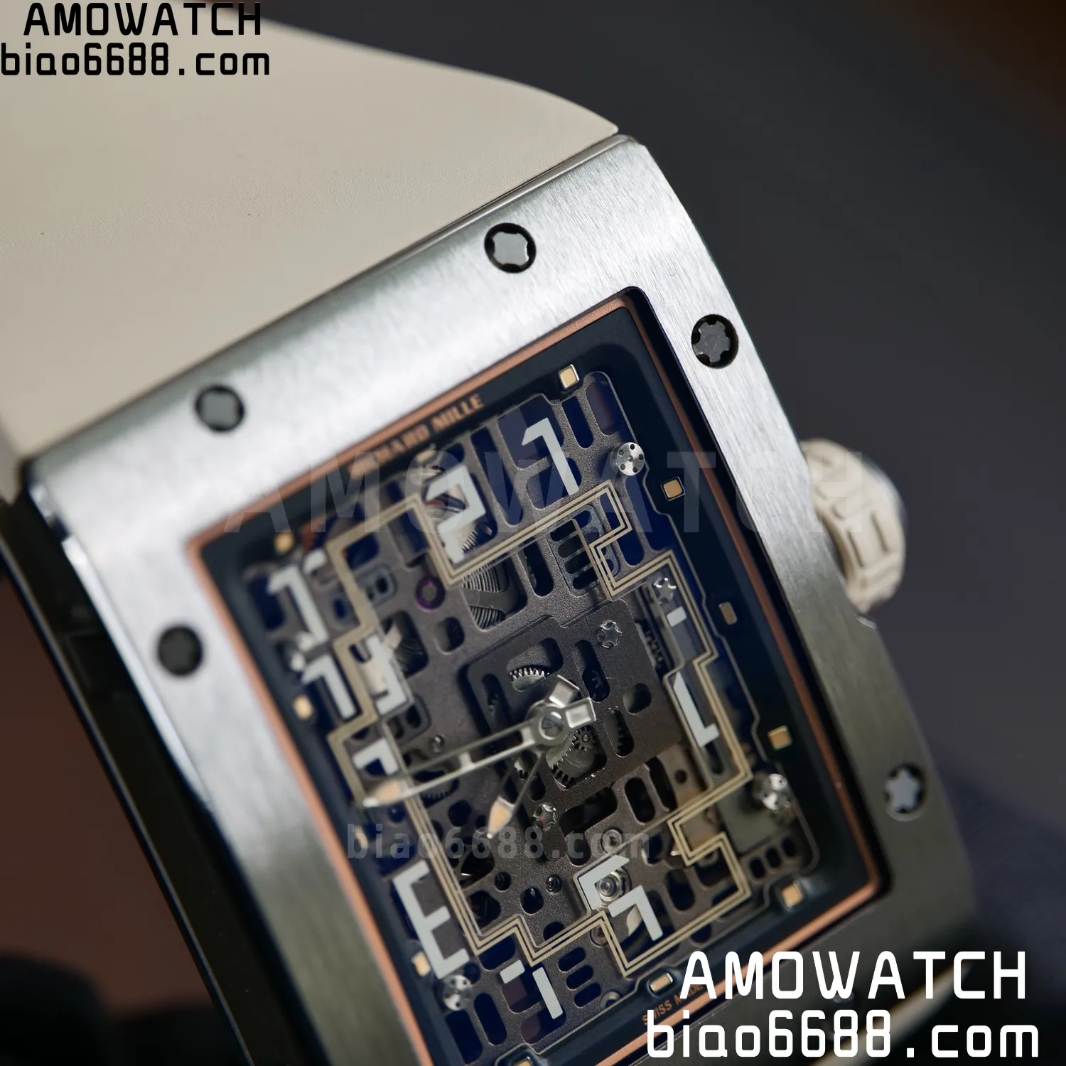 RICHARD MILLE Umi Maker's RM16-02 Titanium Skeleton Dial on Rubber strap CRMA9 Super Clone 119 bb6014514ff32bb AMO Watch