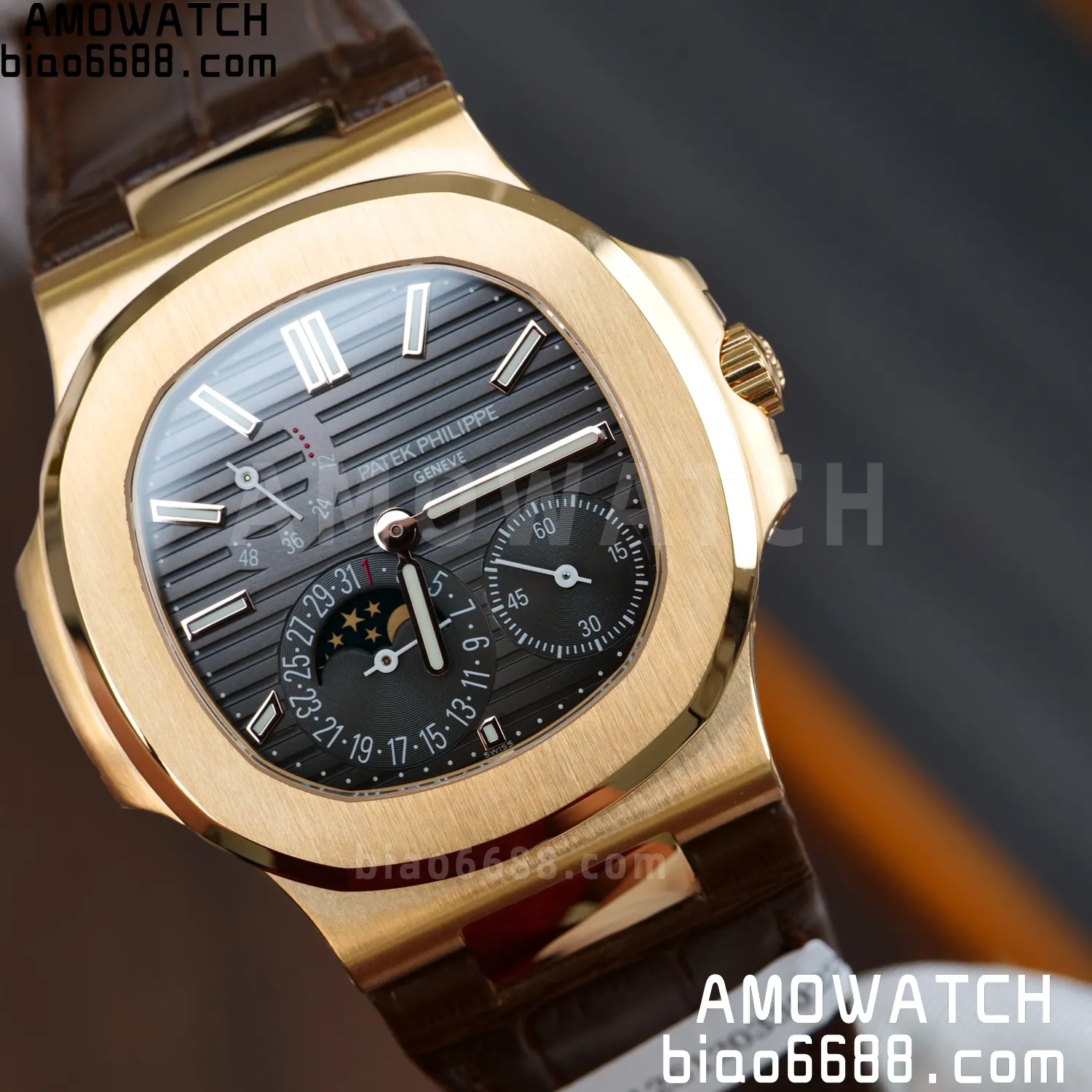 Custom Made PP Nautilus 5712 RG PPF 18K Real Rose Gold Plating 82 bd41e09169a7756 AMO Watch