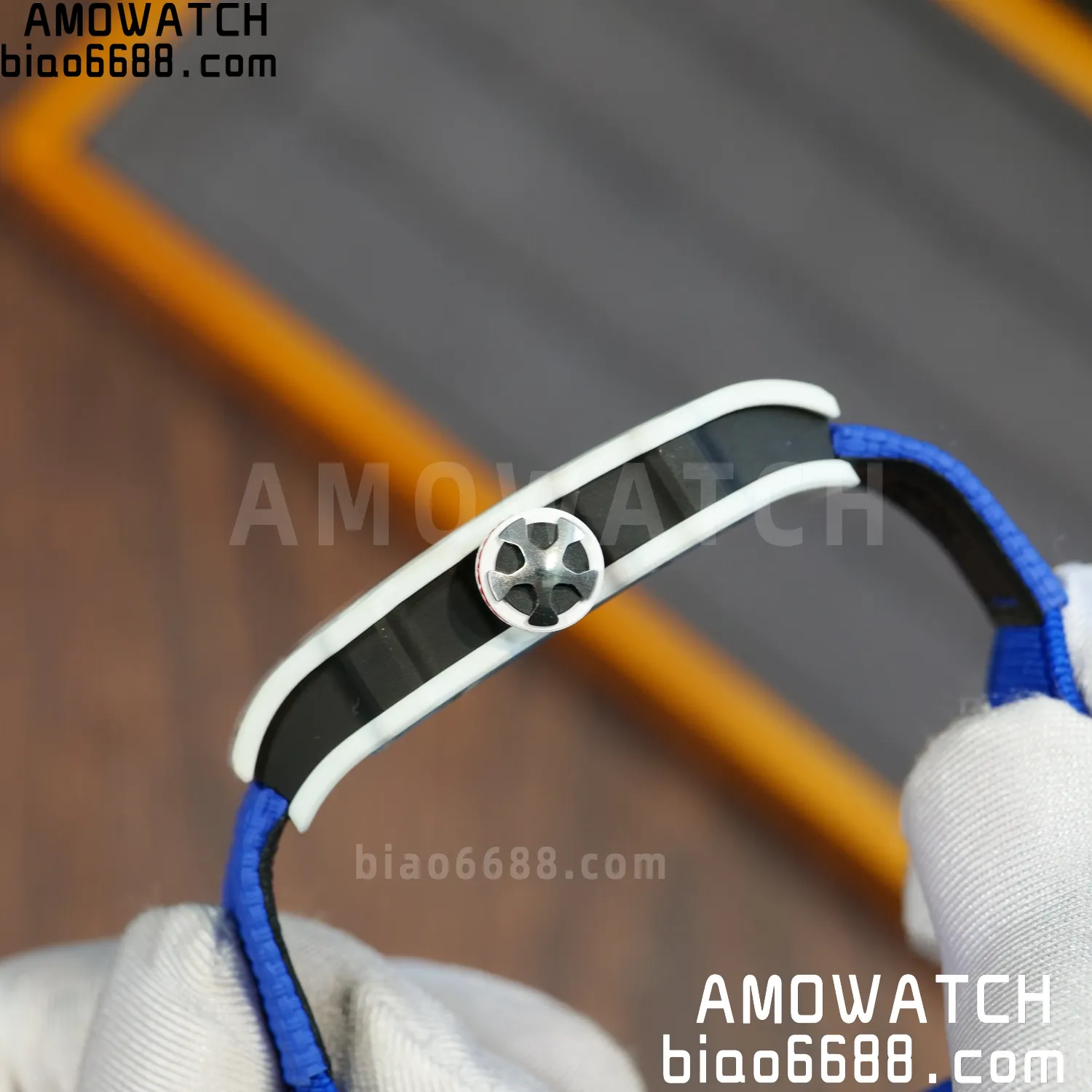 RICHARD MILLE RM67-02 White NTPT Best Edition France Dial on Blue Nylon strap CRMA7 Clone V9 87 bdd5723fd77a311 AMO Watch