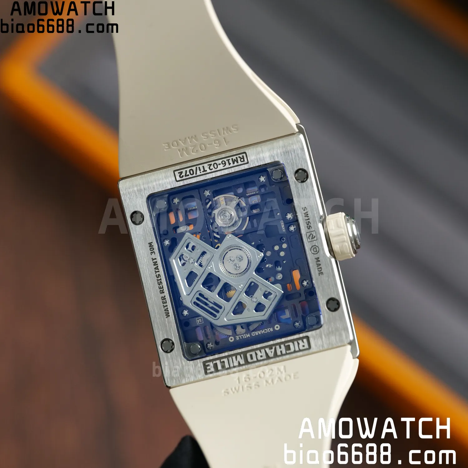 RICHARD MILLE Umi Maker's RM16-02 Titanium Skeleton Dial on Rubber strap CRMA9 Super Clone 124 bfdc9fd5479a194 AMO Watch