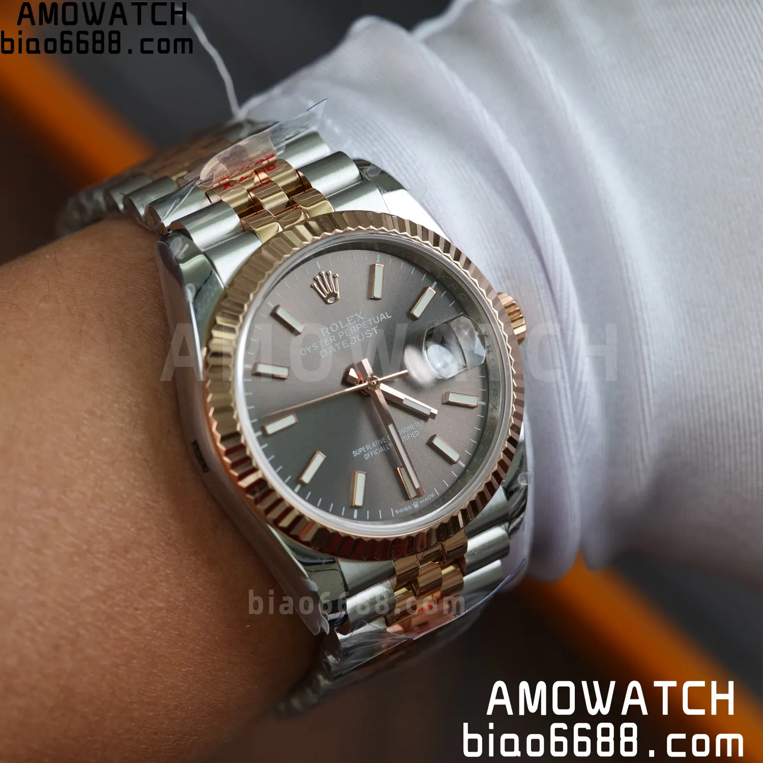 Rolex DateJust 36mm 126233 SS/RG QF 1:1 Best Edition 904L Steel Grey Dial on Jubilee Bracelet DD3235(Gain Weight) 79 c05186e651ac8a2 AMO Watch