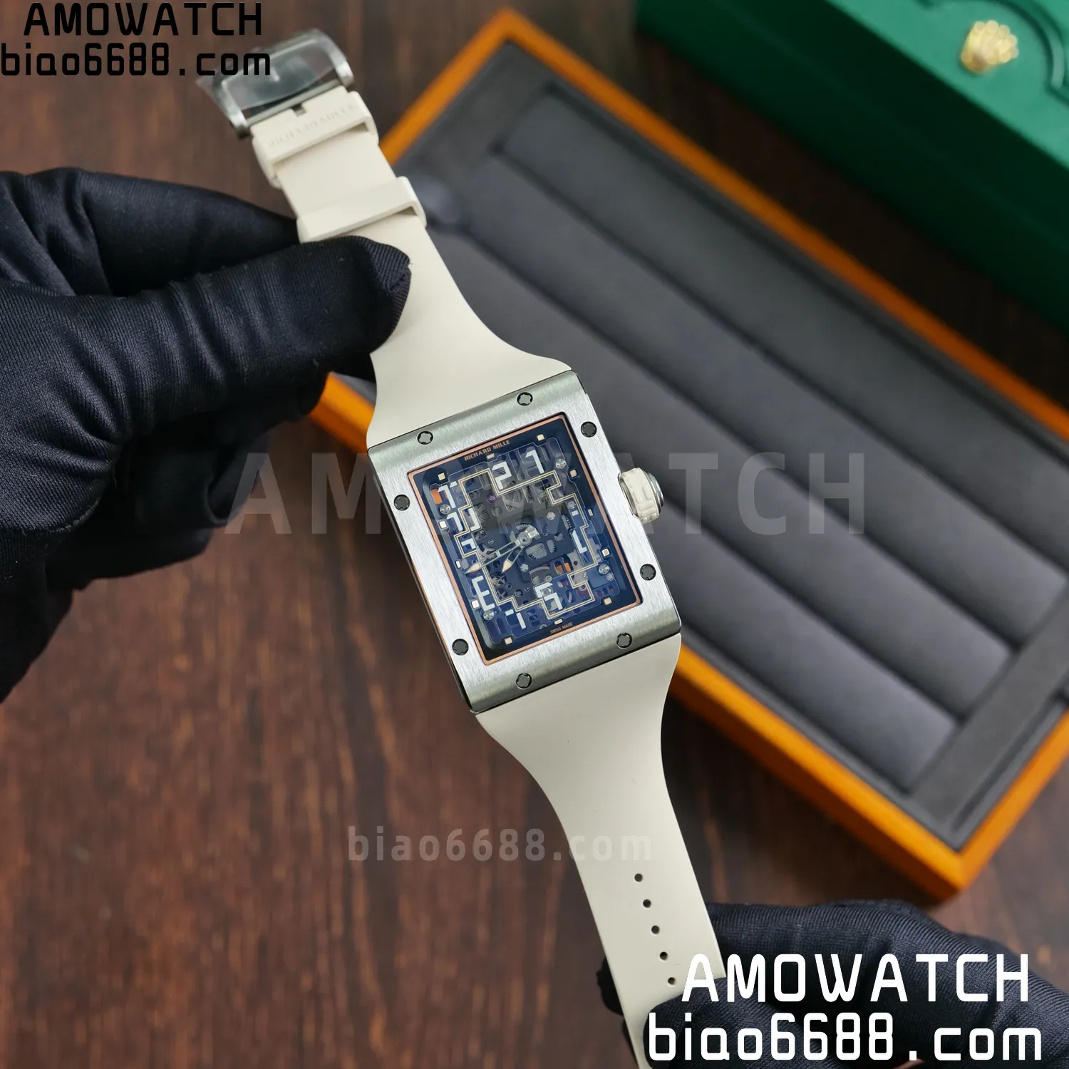 RICHARD MILLE Umi Maker's RM16-02 Titanium Skeleton Dial on Rubber strap CRMA9 Super Clone 98 c0e862510fc01d4 AMO Watch