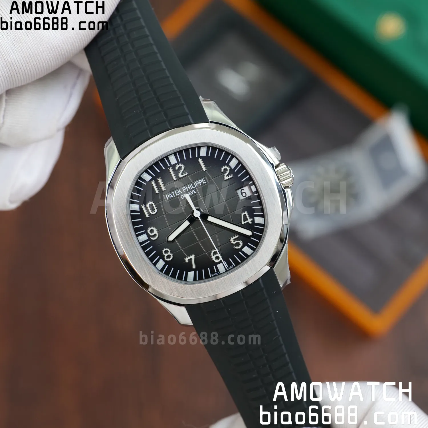 Custom Made PP Aquanaut 5167A ,Modified content :SW factory Gray Dial、 pointer、DEEP Crystal 61 c4b0ce503f549e0 AMO Watch
