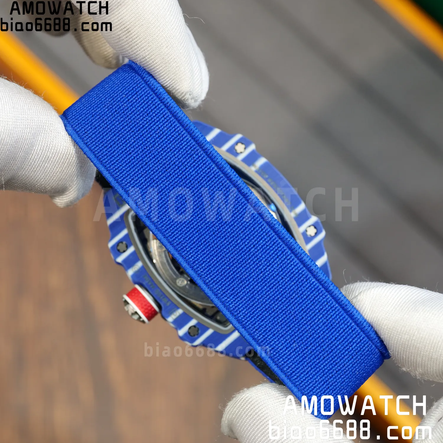 RICHARD MILLE RM67-02 Blue NTPT Best Edition Fernando Alonso Dial on Blue Nylon strap CRMA7 Clone V9 94 c52cdf693bd8613 AMO Watch