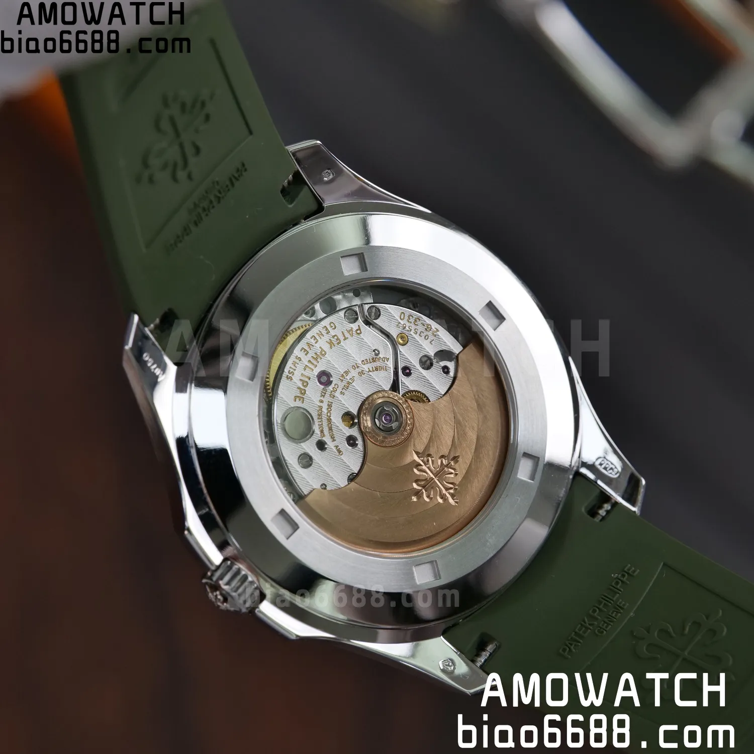 Custom Made PP Aquanaut 5168G 42mm Green Dial on Green Rubber Strap(Weighted) 84 c5b1b16b4ea94a9 阿默表行AmoWatch