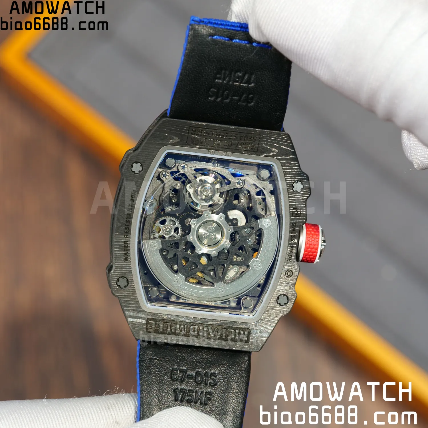 RICHARD MILLE RM67-02 Black NTPT Best Edition France Dial on Black Nylon strap CRMA7 Clone V9 92 c688e01a089310d AMO Watch