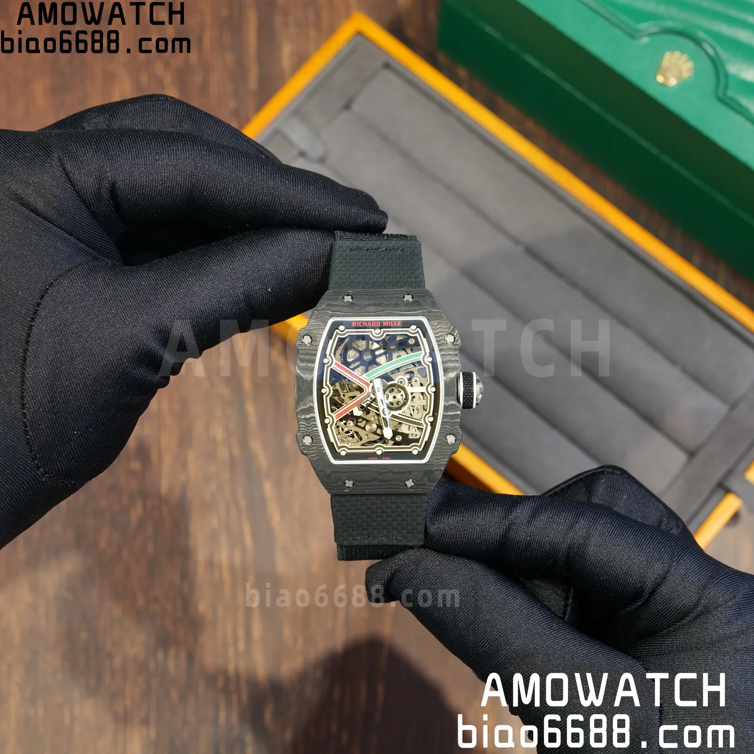 RICHARD MILLE RM67-02 Black NTPT AVF Best Edition UAE Dial on Black Nylon strap CRMA7 Clone 73 c6e860d8c7b10aa AMO Watch