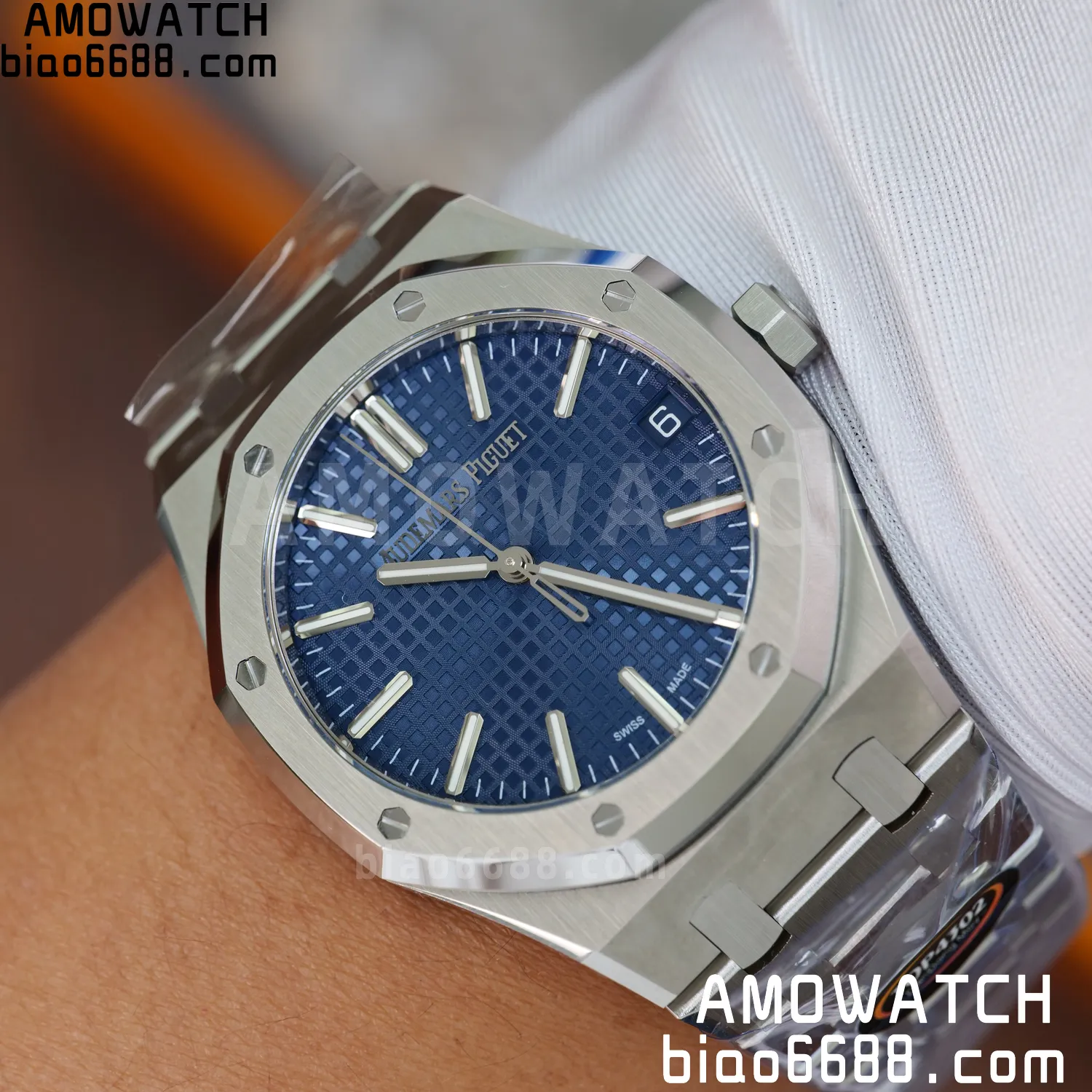 Custom Made AP Royal Oak 15510 SS TOP Factory (SW Factory Blue Dial、 DEEP Crystal) 88 c74b1cdf8d851f3 AMO Watch