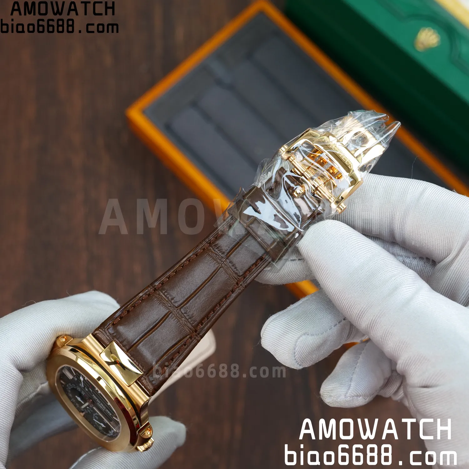 Custom Made PP Nautilus 5712 RG PPF 18K Real Rose Gold Plating 71 c8ef20c0cc55699 AMO Watch