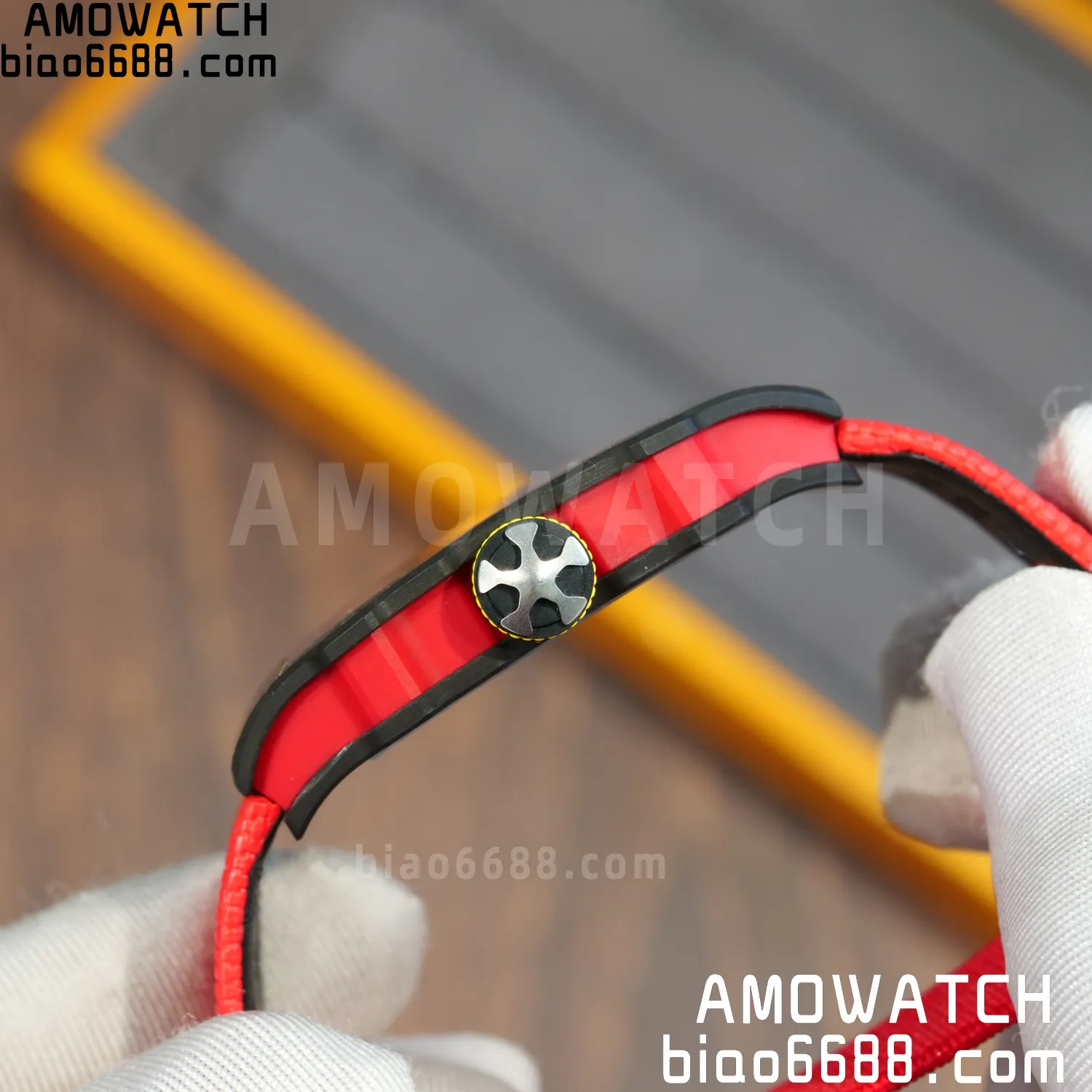 RICHARD MILLE RM67-02 Black NTPT Best Edition Spain Dial on Red Nylon strap CRMA7 Clone V9 85 c9fee24ae191672 AMO Watch