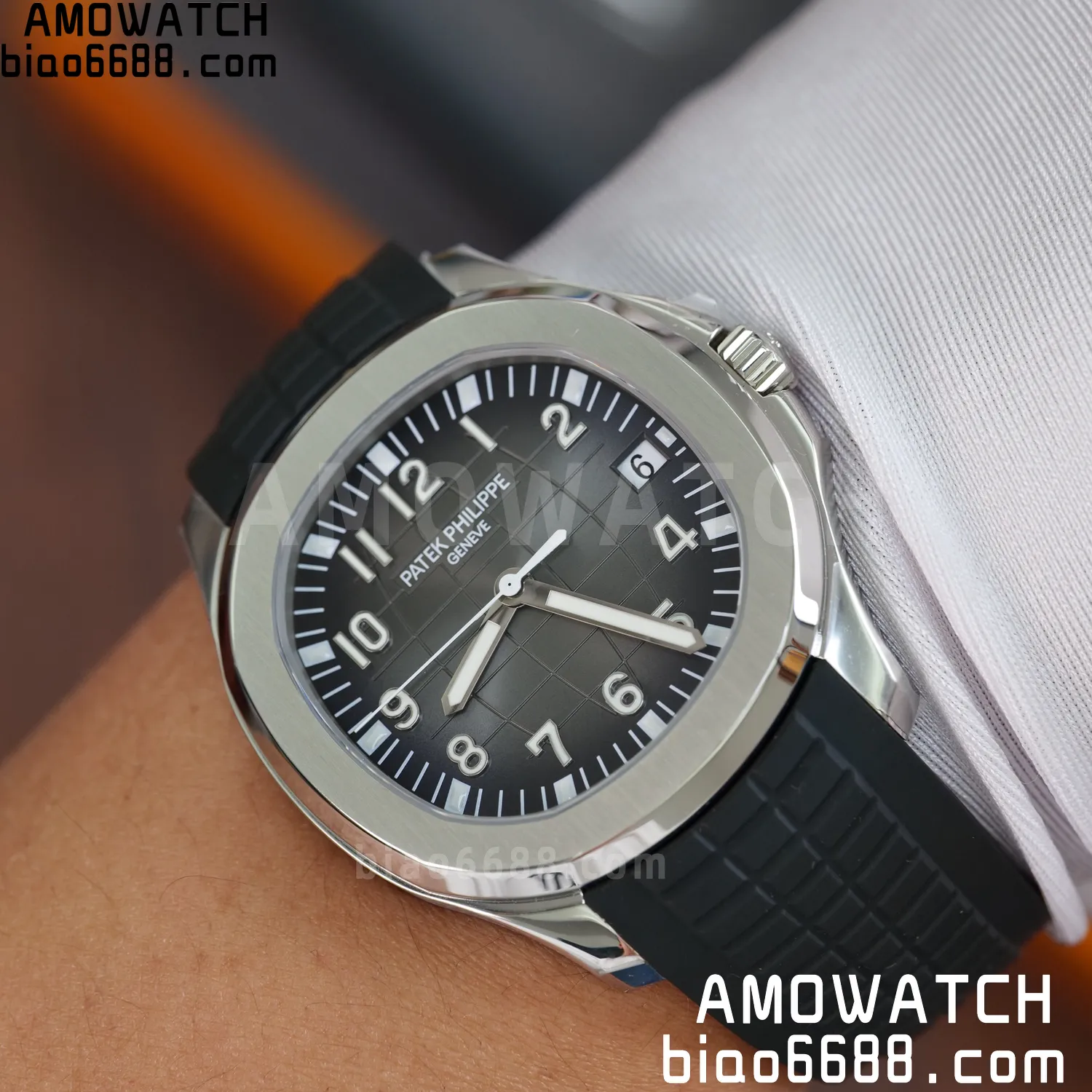 Custom Made PP Aquanaut 5167A ,Modified content :SW factory Gray Dial、 pointer、DEEP Crystal 85 cb58bb8cea59da8 AMO Watch