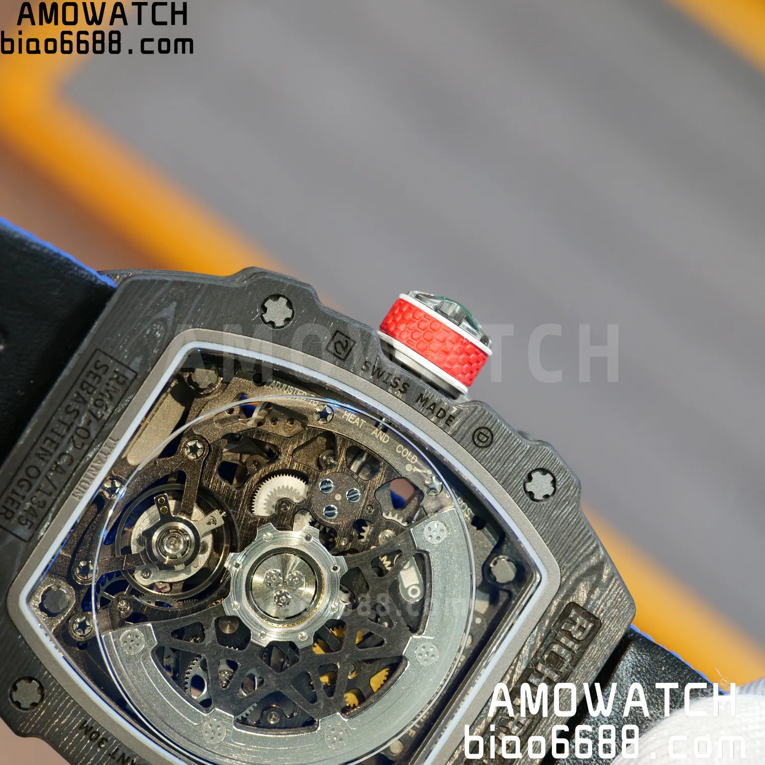 RICHARD MILLE RM67-02 Black NTPT Best Edition France Dial on Black Nylon strap CRMA7 Clone V9 95 cbb578dc8853366 AMO Watch
