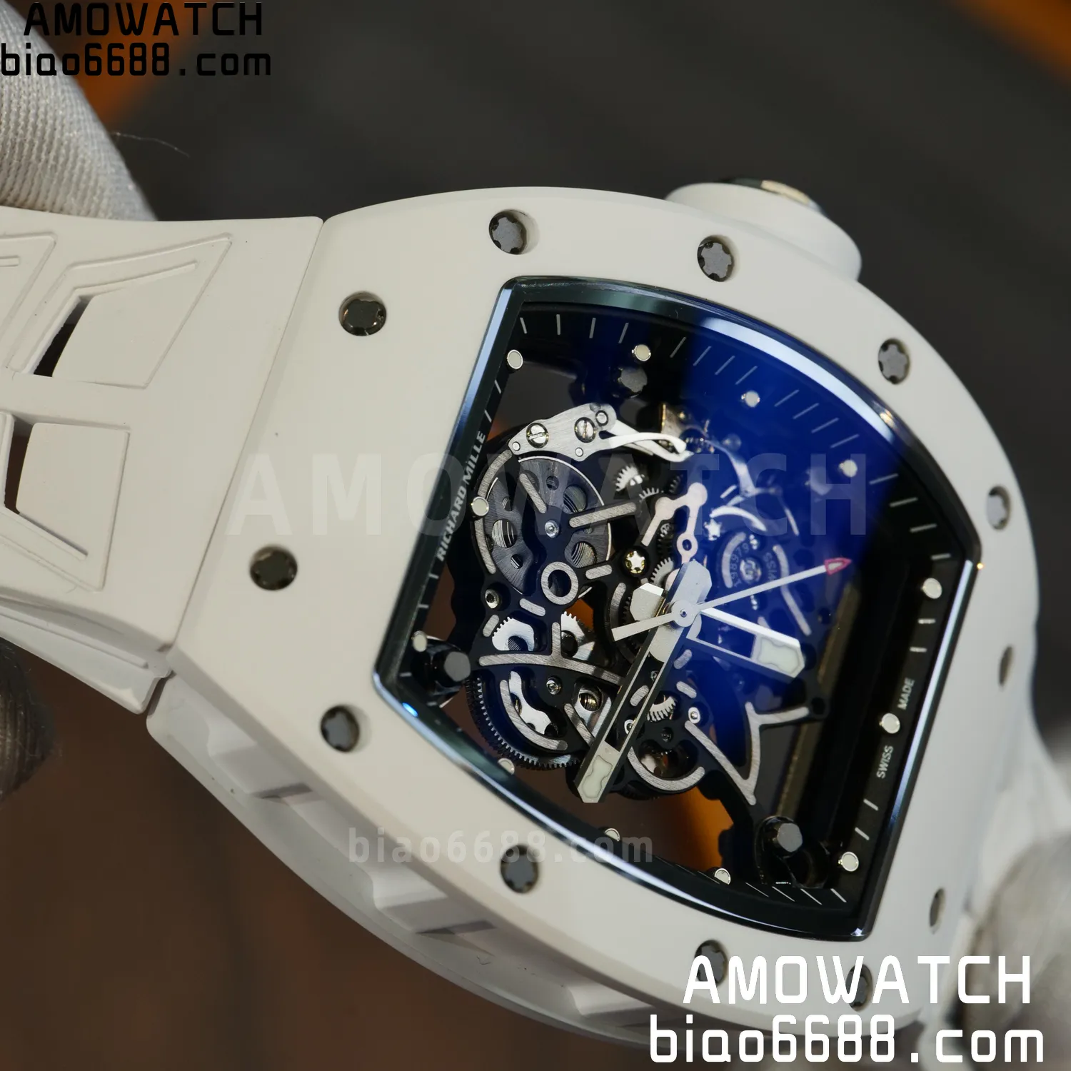 Richard Mille RM055 White Ceramic ZF 1:1 Best Edition Shark Fin Rubber Strap RMUL2 Super Clone V3 72 cc996a87922d58a AMO Watch