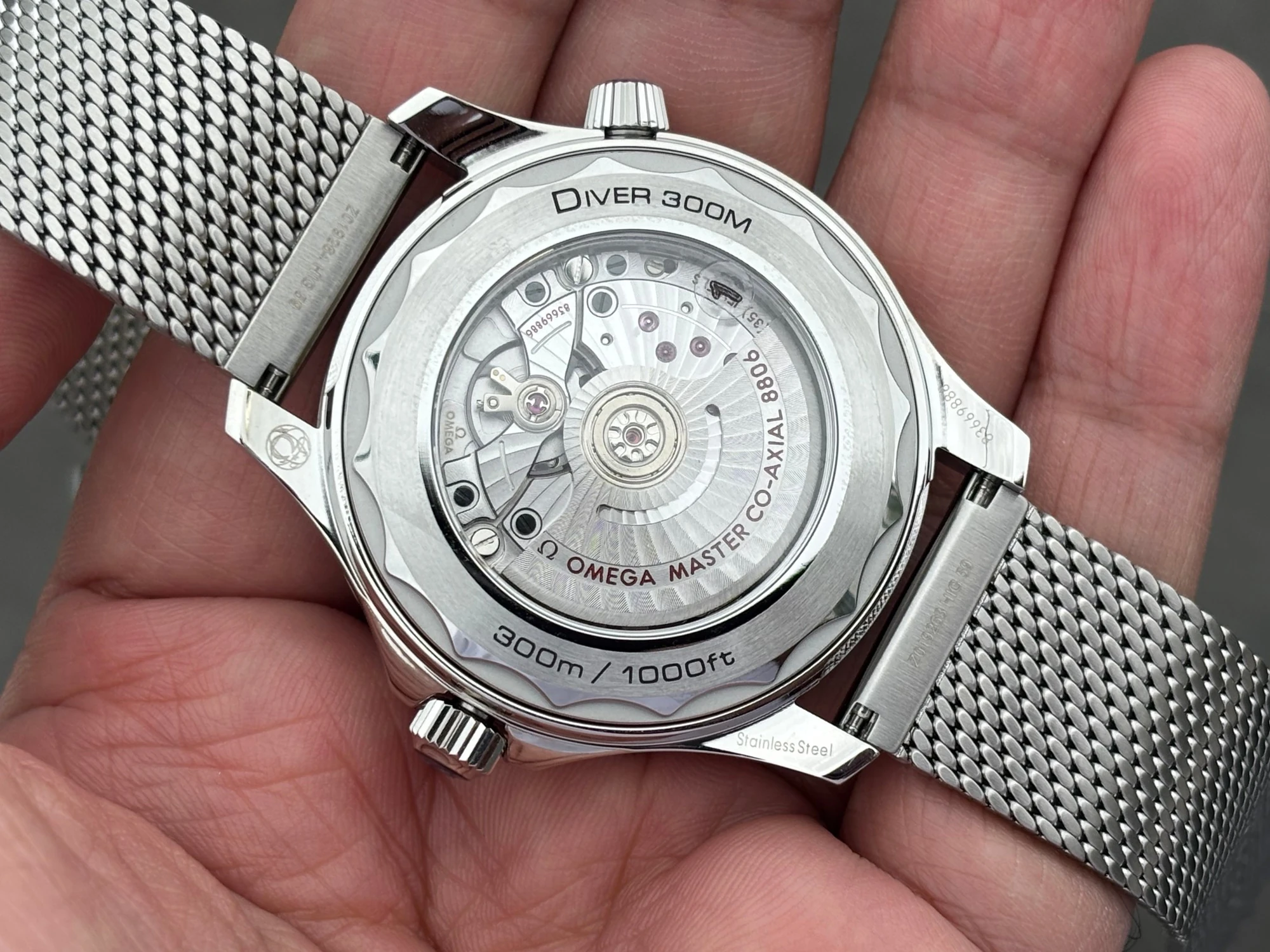 OMEGA Seamaster 300M Diver SS VSF 1:1 Best Edition Black/Orange Dial on SS Mesh Bracelet VS8806 Super Clone 46 cceed5325455766 AMO Watch