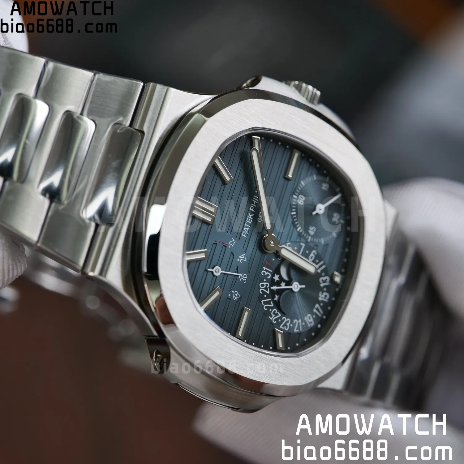 Custom Made PP Nautilus 5712 SW Dial Hands VVS Moon Phase Wheel 63 cd398a180e0cab9 AMO Watch