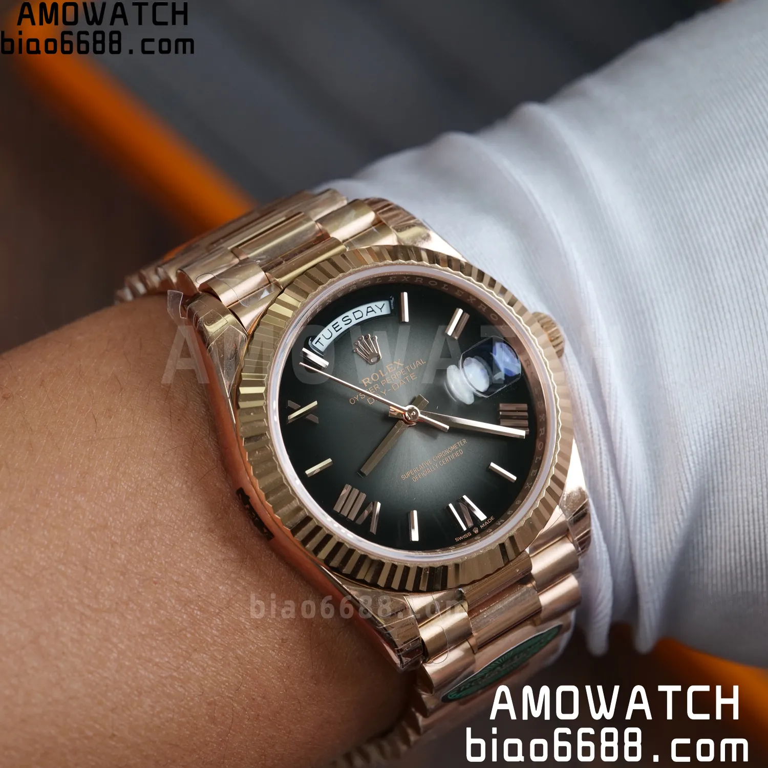 Rolex Day Date 40 RG 228236 RCF 1:1 Best Edition White Roman Dial on President Bracelet VR3255 (211g) 98 ce77384ef580223 AMO Watch