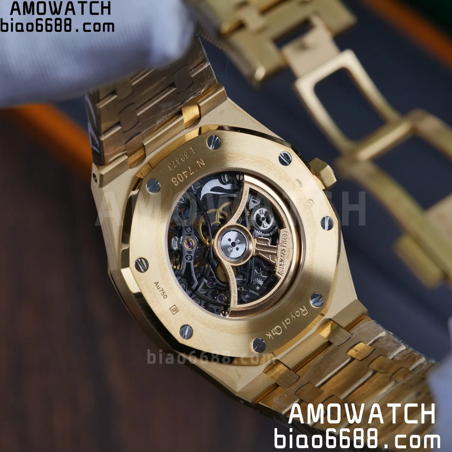 AP Royal Oak 41mm Skeleton 15407 YG THB Factory 1:1 Best Edition Skeleton Dial on RG Bracelet A3132 V2 79 ced2b4128eb90be 阿默表行AmoWatch