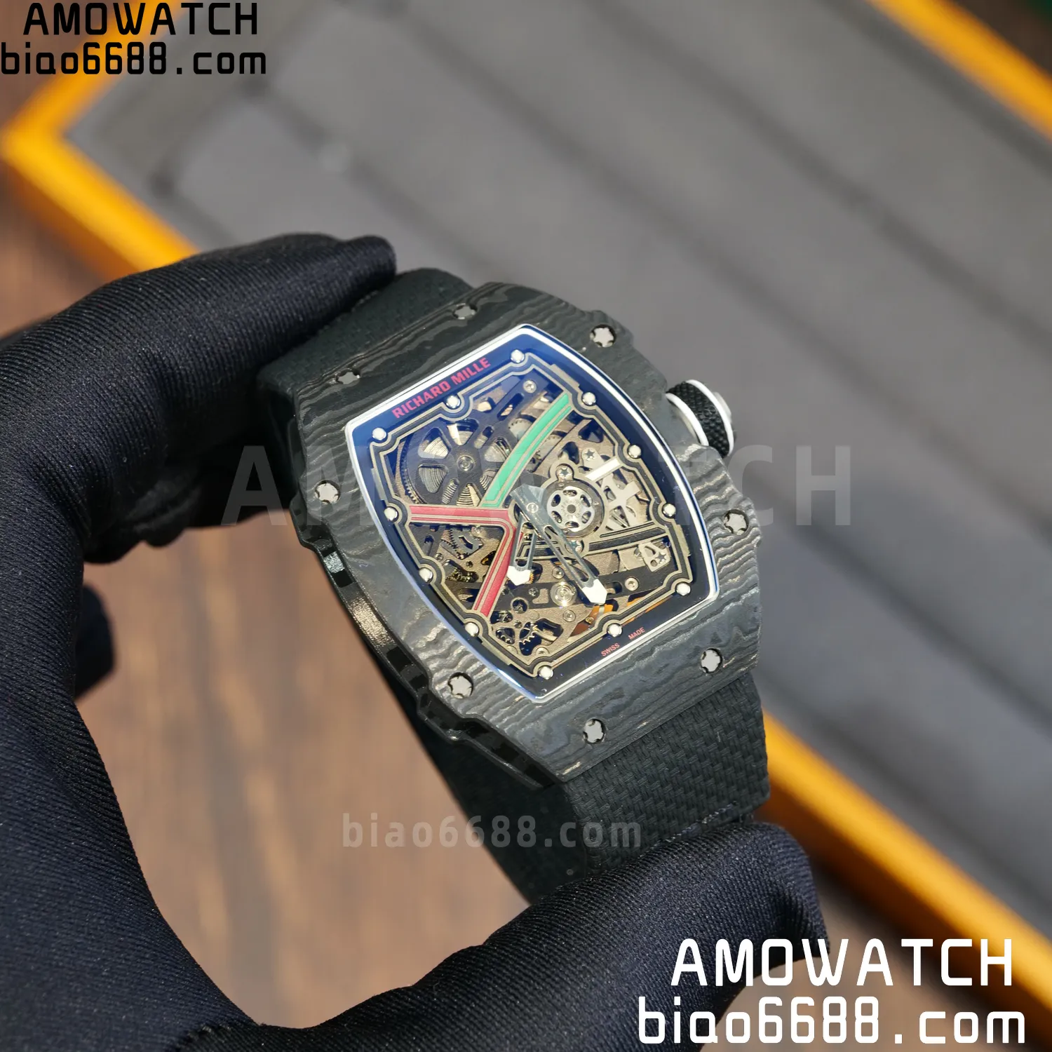 RICHARD MILLE RM67-02 Black NTPT AVF Best Edition UAE Dial on Black Nylon strap CRMA7 Clone 87 cf956863e27215b AMO Watch