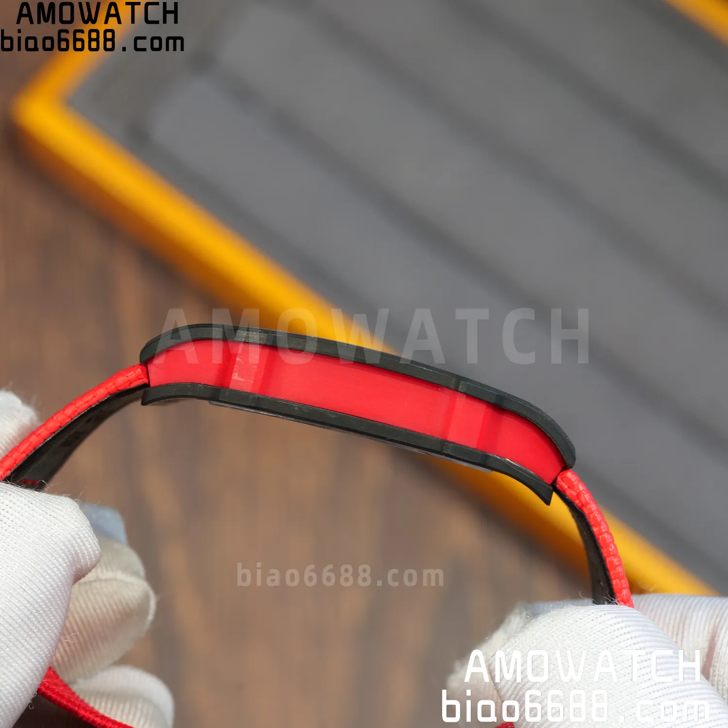 RICHARD MILLE RM67-02 Black NTPT Best Edition Spain Dial on Red Nylon strap CRMA7 Clone V9 83 cfb202a02c50011 AMO Watch