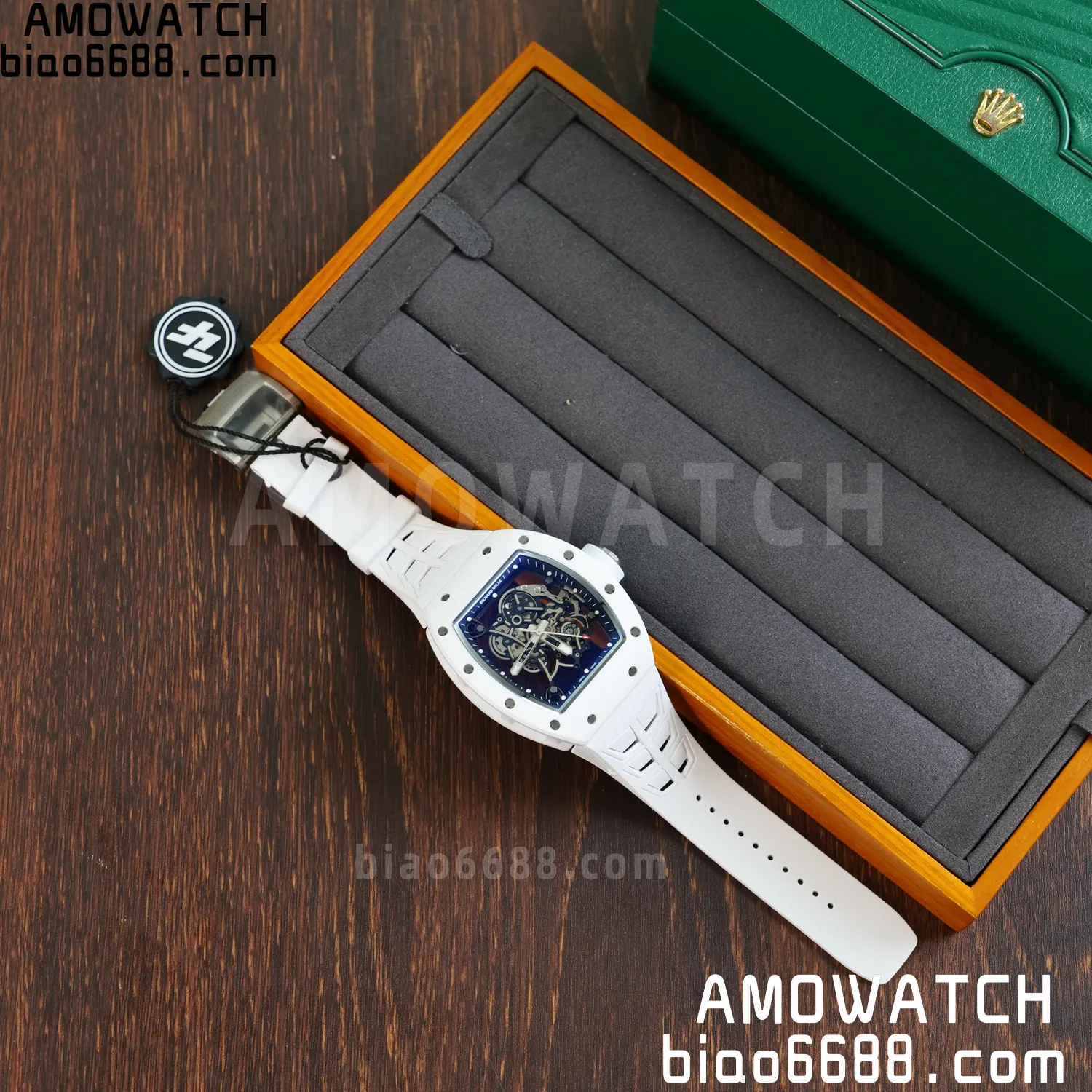 Richard Mille RM055 White Ceramic ZF 1:1 Best Edition Shark Fin Rubber Strap RMUL2 Super Clone V3 57 d0c0fd1d48111c2 AMO Watch