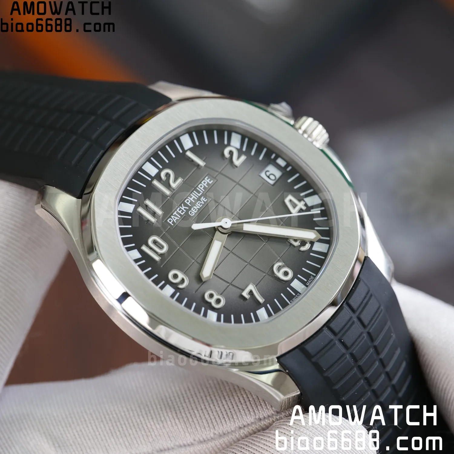 Custom Made PP Aquanaut 5167A ,Modified content :SW factory Gray Dial、 pointer、DEEP Crystal 72 d0df6d0a2cabb2d AMO Watch