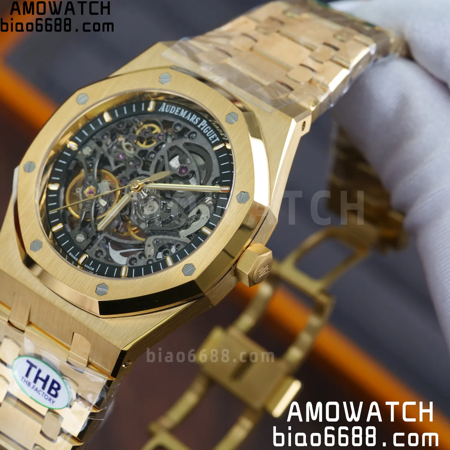 AP Royal Oak 41mm Skeleton 15407 YG THB Factory 1:1 Best Edition Skeleton Dial on RG Bracelet A3132 V2 71 d12421044036df0 阿默表行AmoWatch