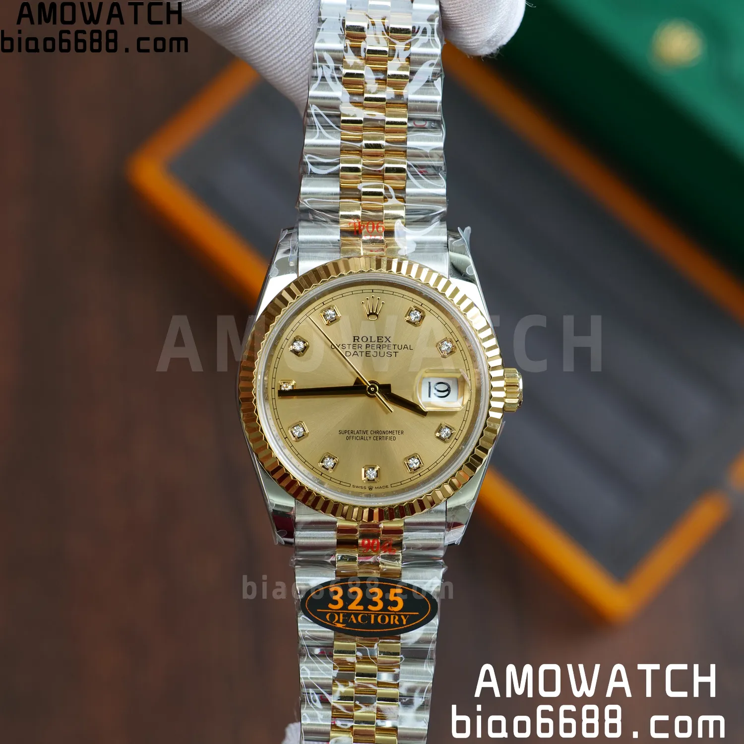Rolex DateJust 36mm 126233 SS/YG QF 1:1 Best Edition 904L Steel YG Diamonds Dial on Jubilee Bracelet DD3235(Gain Weight) 68 d1f3331915f404e AMO Watch