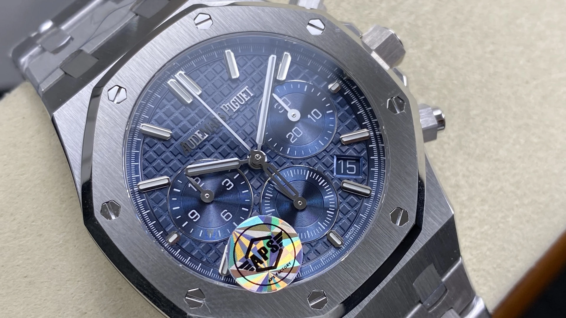 AP Royal Oak Chrono 26715 SS APSF 1:1 Best Edition Blue Dial on SS Bracelet A2385 33 d512d2fdbf28873 阿默表行AmoWatch