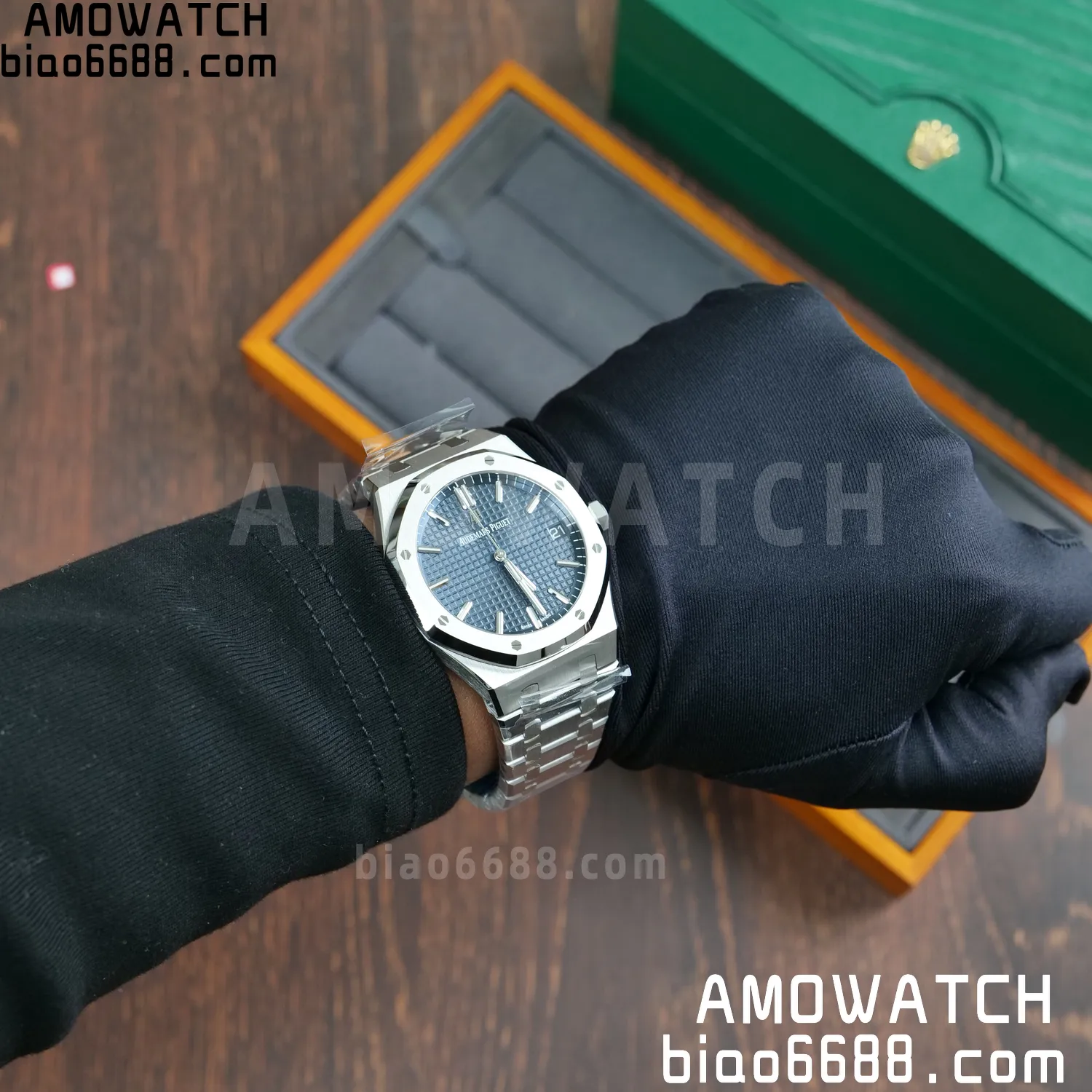 AP Royal Oak 41mm 15500 SS VSF1:1 Best Edition Blue Textured Dial on SS Bracelet A4302 Super Clone 106 d6d61fa17527f0a AMO Watch