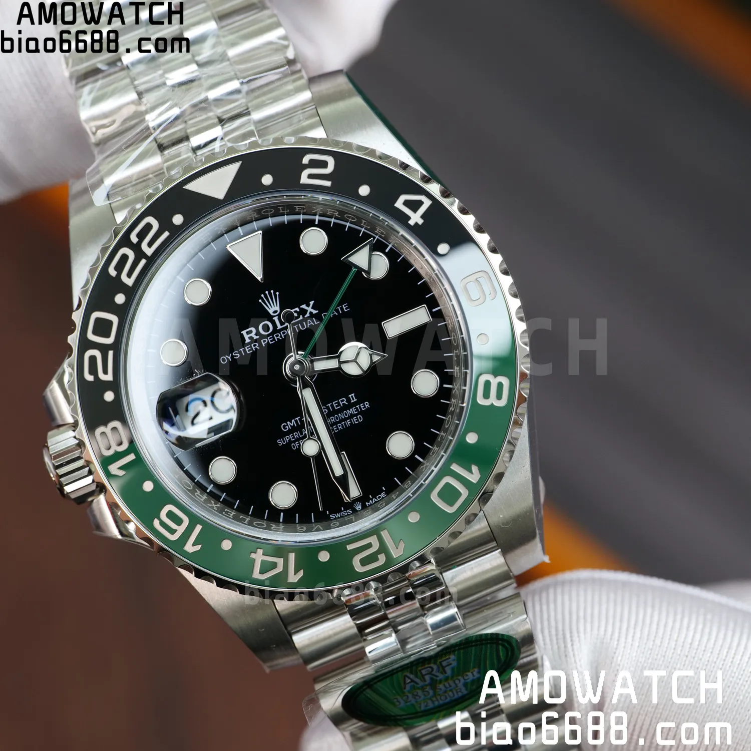 Rolex GMT-Master II 126720 904L SS ARF Factory 1:1 Best Edition on Jubilee Bracelet SH3285 76 d8970dd3ec29c43 阿默表行AmoWatch