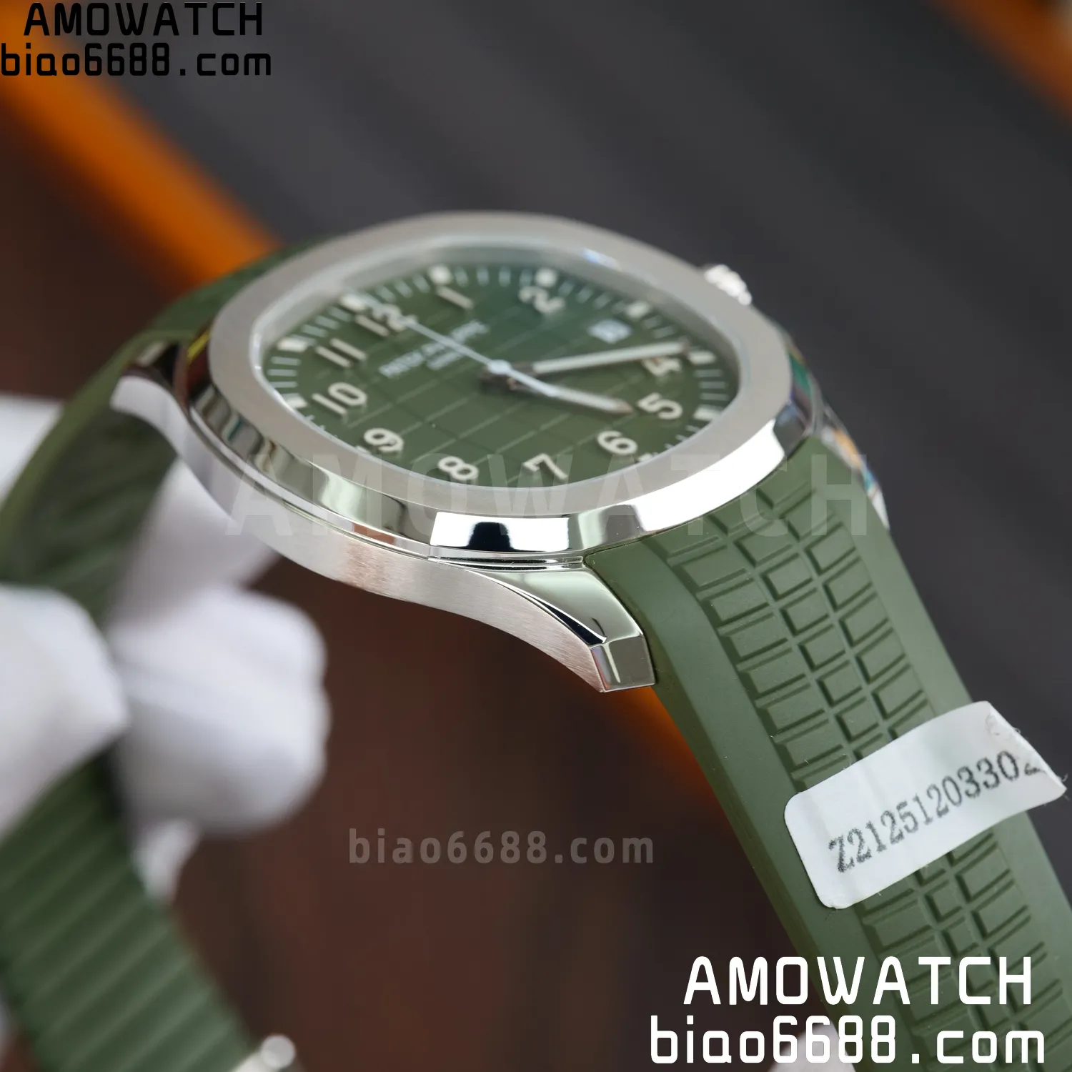 Custom Made PP Aquanaut 5168G 42mm Green Dial on Green Rubber Strap(Weighted) 74 d94917f56b2ea92 阿默表行AmoWatch