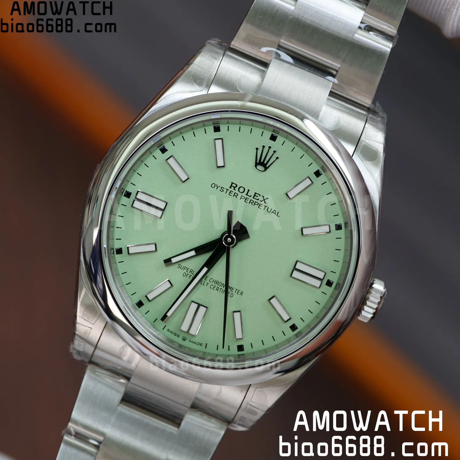 Rolex Oyster Perpetual 124300 41mm VSF 1:1 Best Edition 904L Steel Green Dial VS3235 61 daae8e434324673 AMO Watch