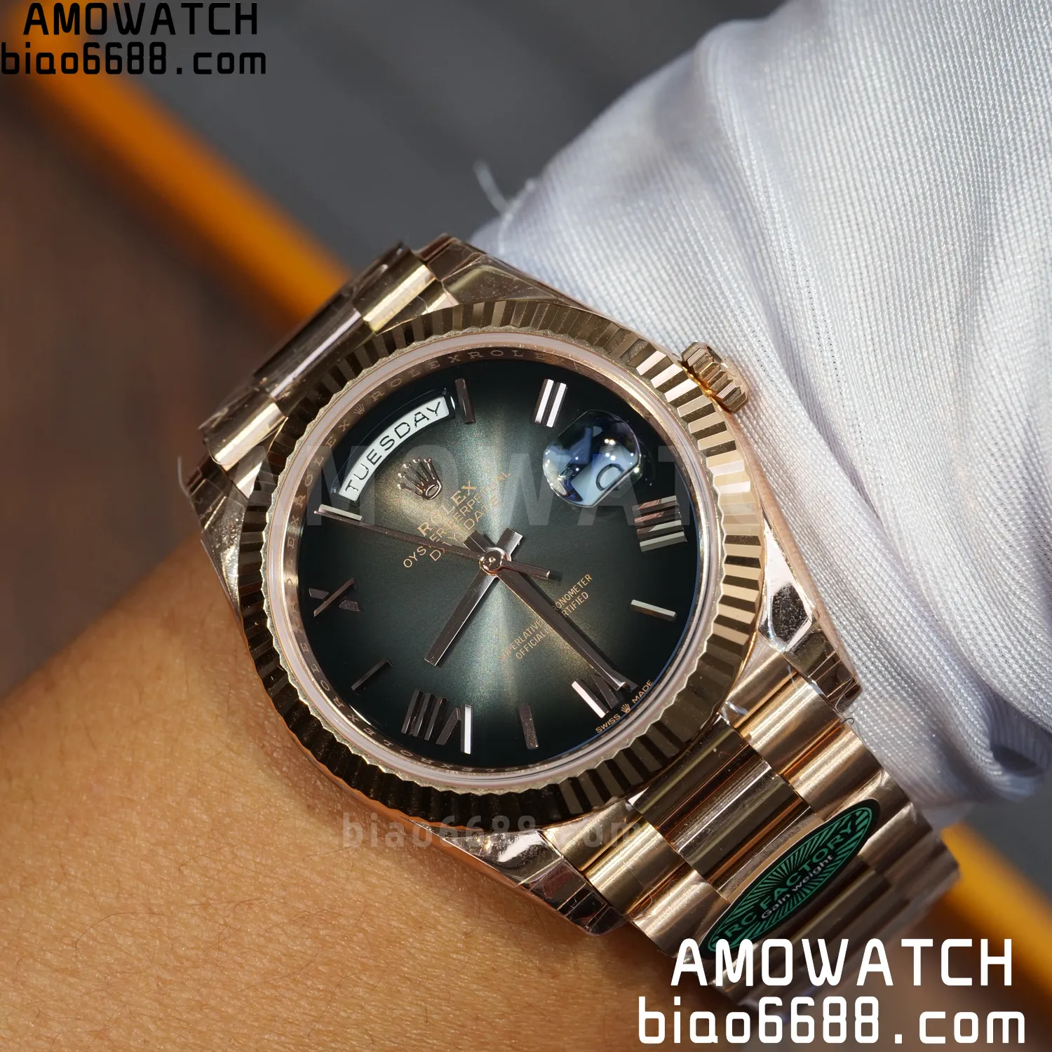 Rolex Day Date 40 RG 228236 RCF 1:1 Best Edition White Roman Dial on President Bracelet VR3255 (211g) 102 dac1edd238ee236 AMO Watch