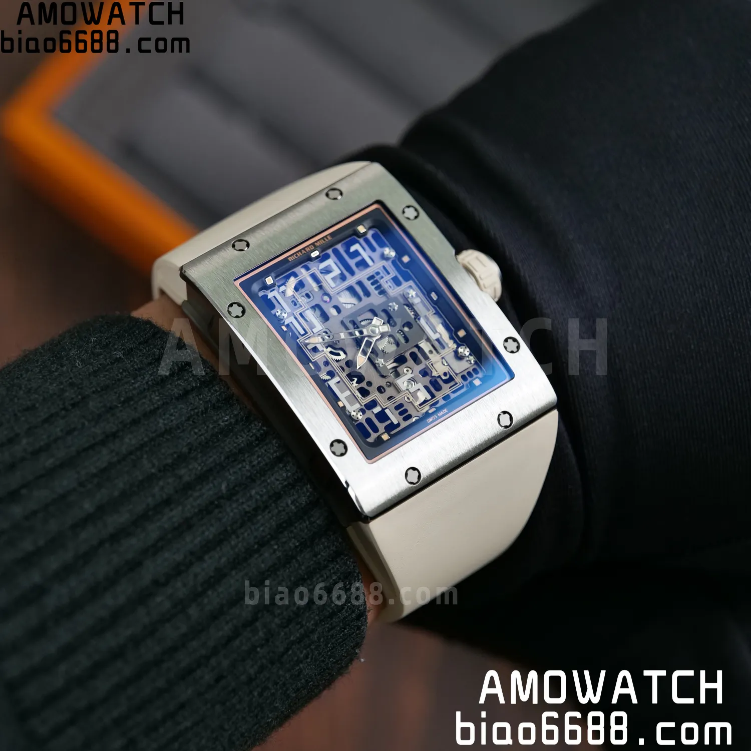 RICHARD MILLE Umi Maker's RM16-02 Titanium Skeleton Dial on Rubber strap CRMA9 Super Clone 136 ddfe78d7967006f AMO Watch