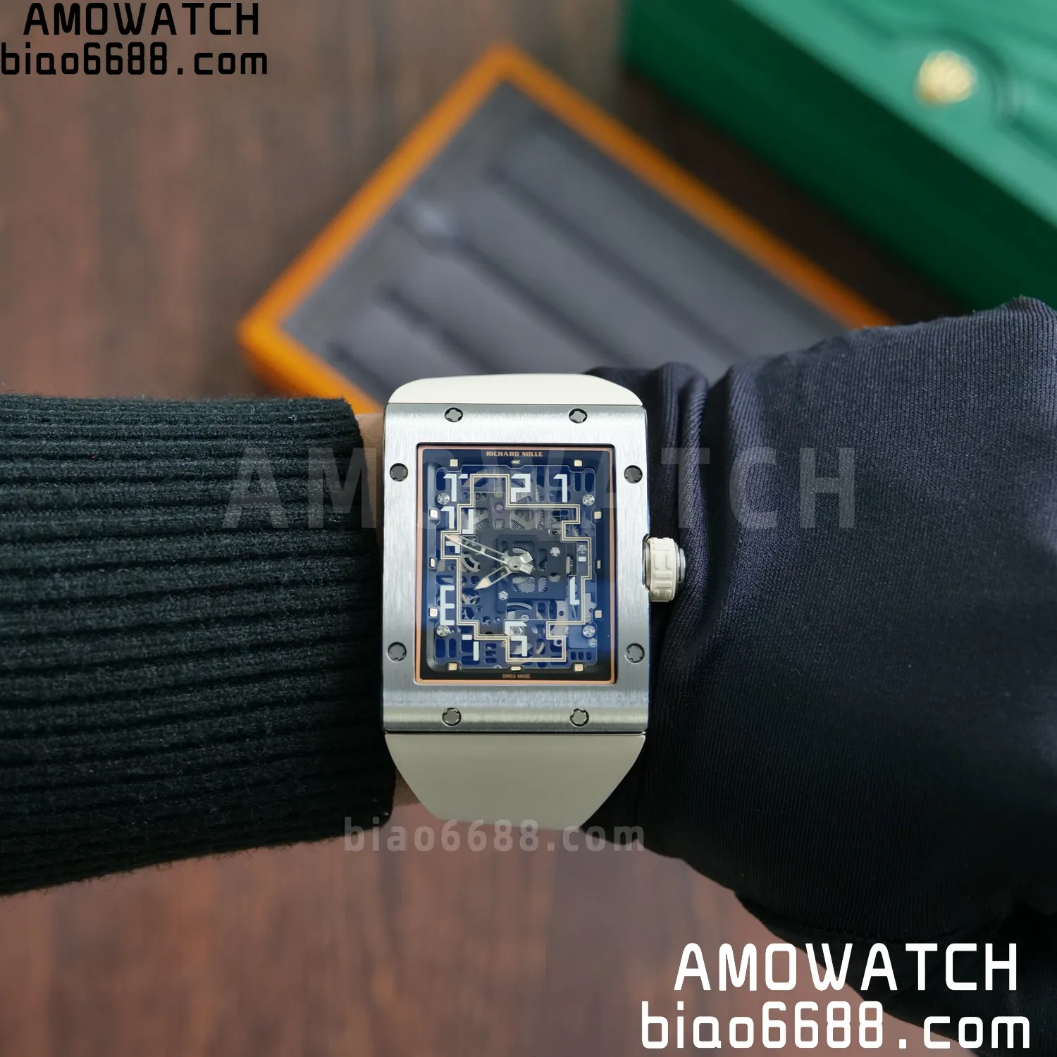 RICHARD MILLE Umi Maker's RM16-02 Titanium Skeleton Dial on Rubber strap CRMA9 Super Clone 133 deb458a3175f548 AMO Watch