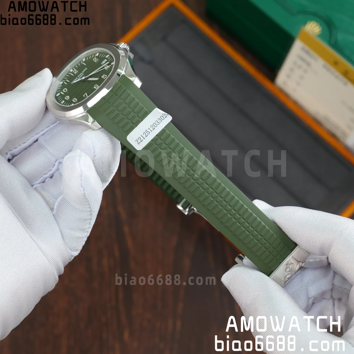 Custom Made PP Aquanaut 5168G 42mm Green Dial on Green Rubber Strap(Weighted) 70 dfd7668e665484a 阿默表行AmoWatch