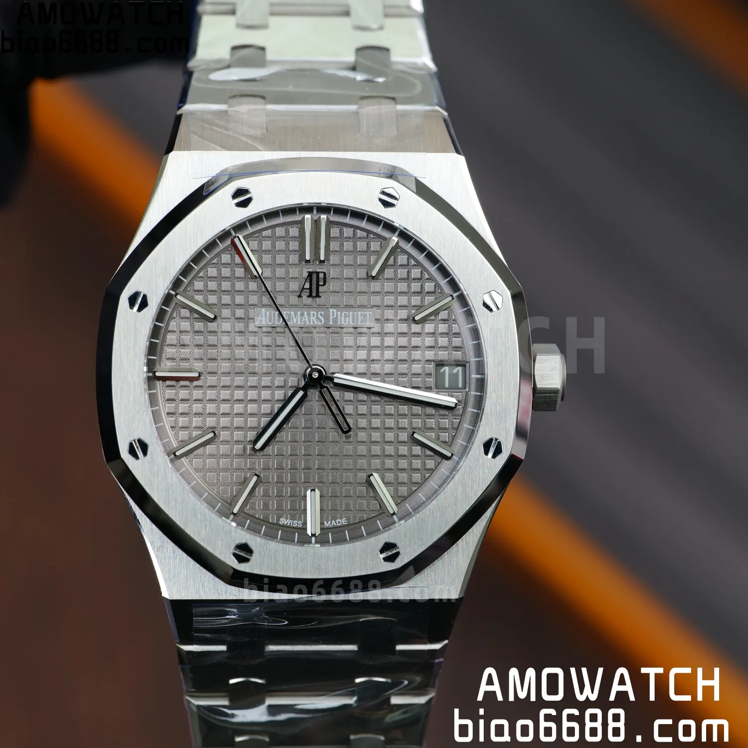 AP Royal Oak 41mm 15500 SS VSF1:1 Best Edition Grey Textured Dial on SS Bracelet A4302 Super Clone 56 e0b38992bf42c78 AMO Watch