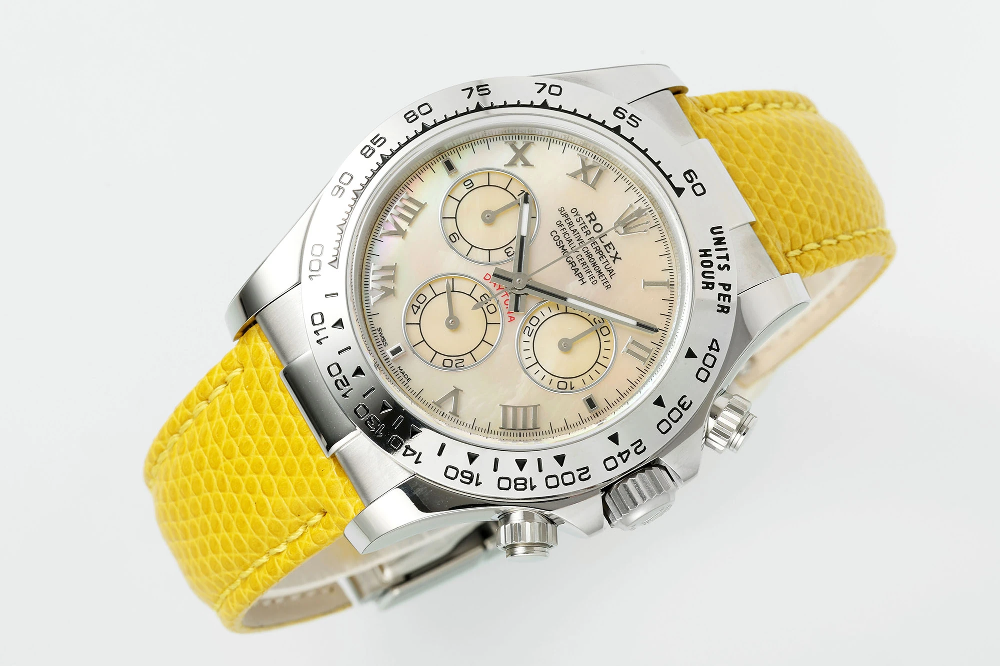Rolex Daytona 116519 PPM Factory 1:1 Best Edition MOP Roman Dial on Leather Strap 4130 20 e427a64d42548b0 AMO Watch