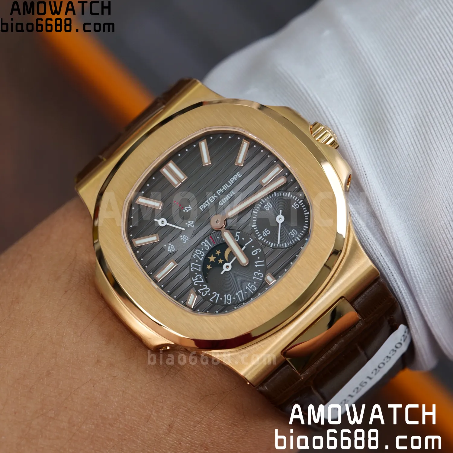 Custom Made PP Nautilus 5712 RG PPF 18K Real Rose Gold Plating 90 e50997c22e67427 AMO Watch