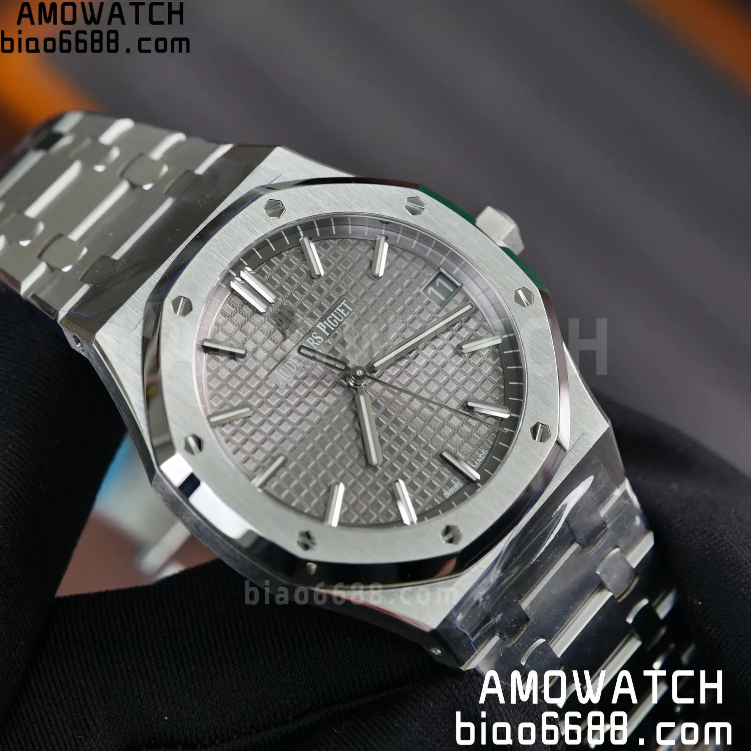 AP Royal Oak 41mm 15500 SS VSF1:1 Best Edition Grey Textured Dial on SS Bracelet A4302 Super Clone 61 e5f16e4439ed8a9 AMO Watch