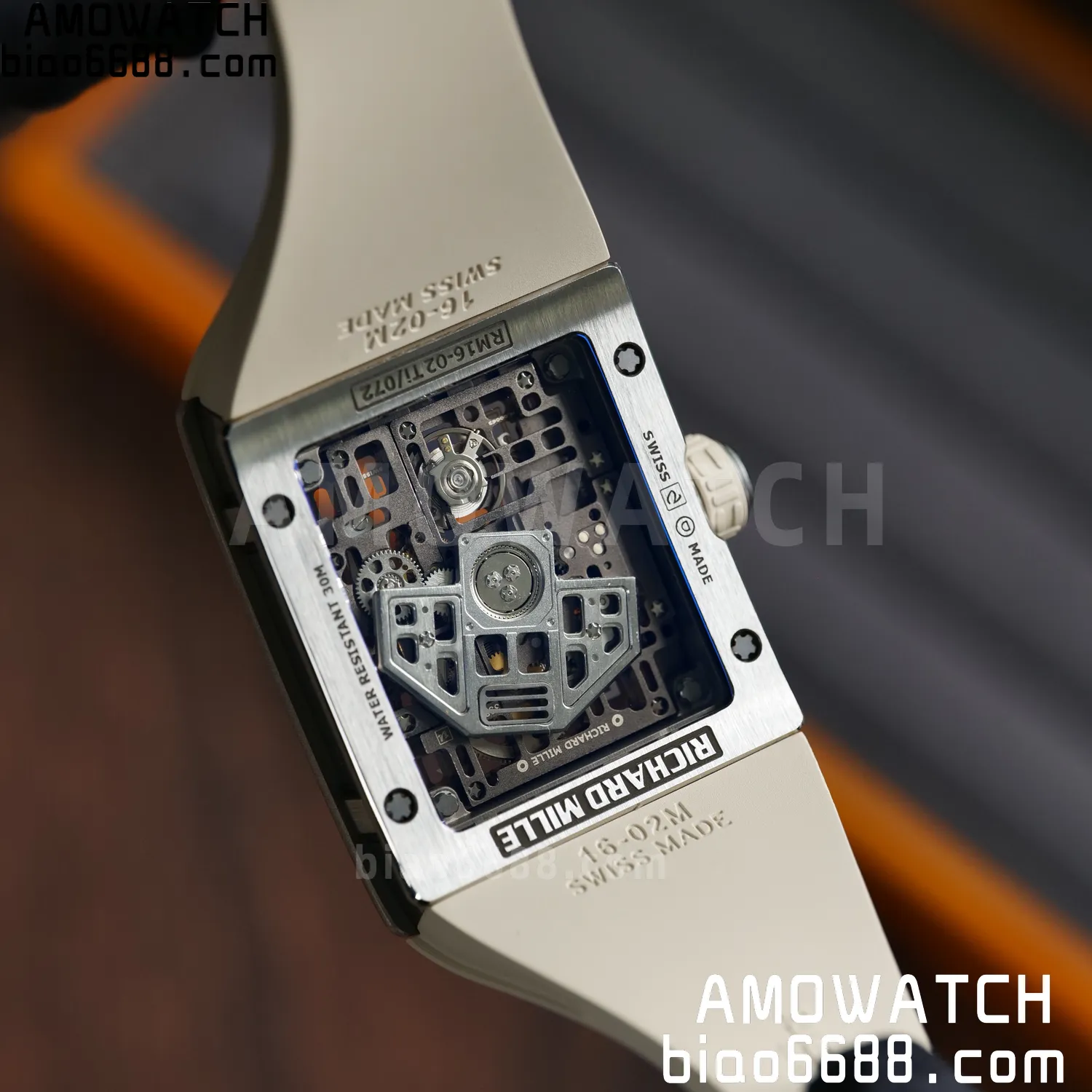 RICHARD MILLE Umi Maker's RM16-02 Titanium Skeleton Dial on Rubber strap CRMA9 Super Clone 122 e9309024ed93317 AMO Watch