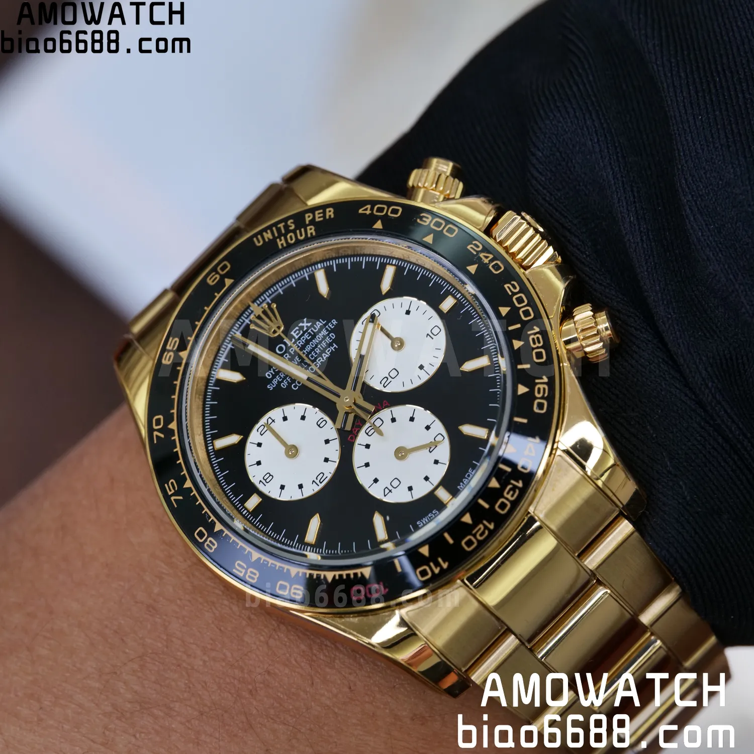 Custom Made Rolex Daytona 126529LN Le Mans QF 18K Yellow Gold Plated With Protective Film Applied 113 e99a4747d059b21 AMO Watch