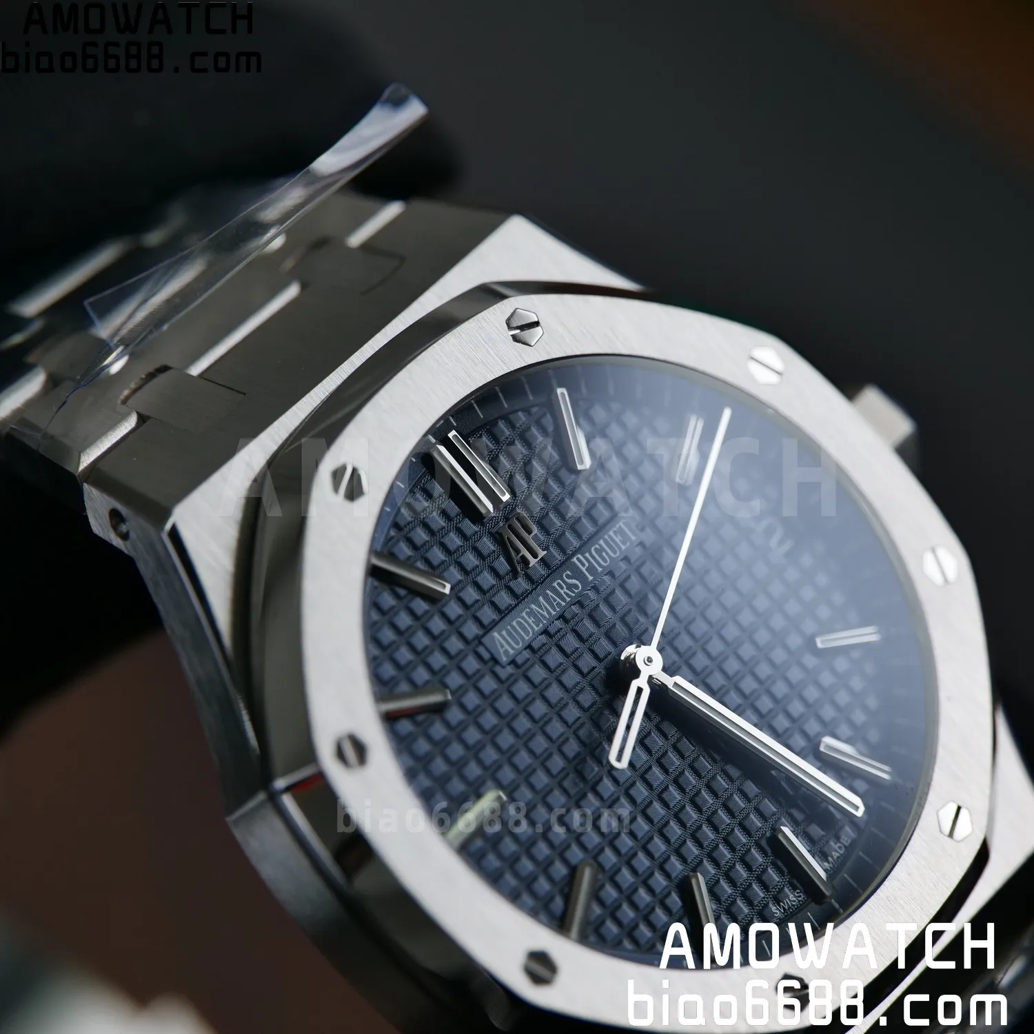 AP Royal Oak 41mm 15500 SS VSF1:1 Best Edition Blue Textured Dial on SS Bracelet A4302 Super Clone 99 e99dd1743946069 AMO Watch