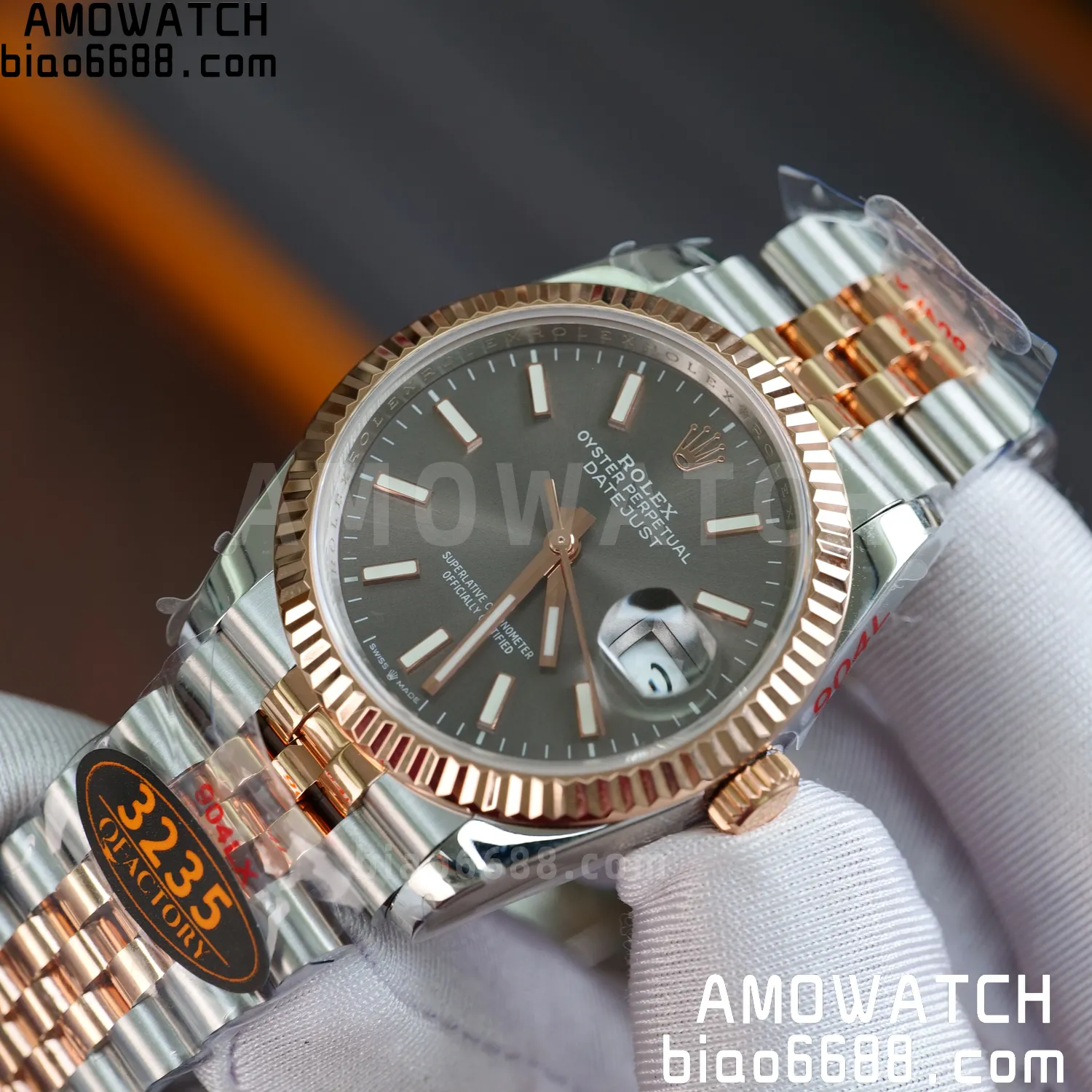 Rolex DateJust 36mm 126233 SS/RG QF 1:1 Best Edition 904L Steel Grey Dial on Jubilee Bracelet DD3235(Gain Weight) 77 eb8580ce49ff958 AMO Watch