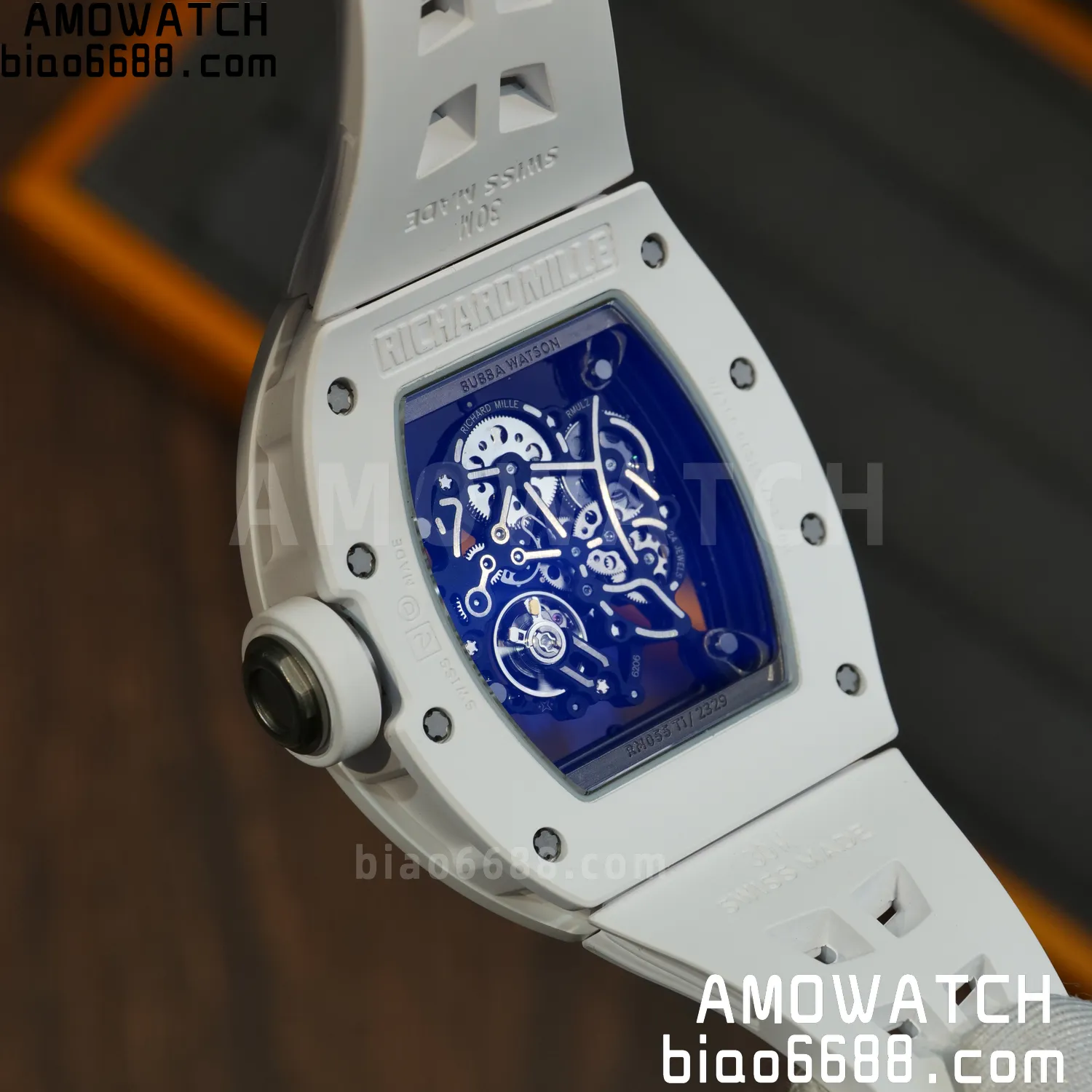 Richard Mille RM055 White Ceramic ZF 1:1 Best Edition Shark Fin Rubber Strap RMUL2 Super Clone V3 77 ec2d43d898531ca AMO Watch